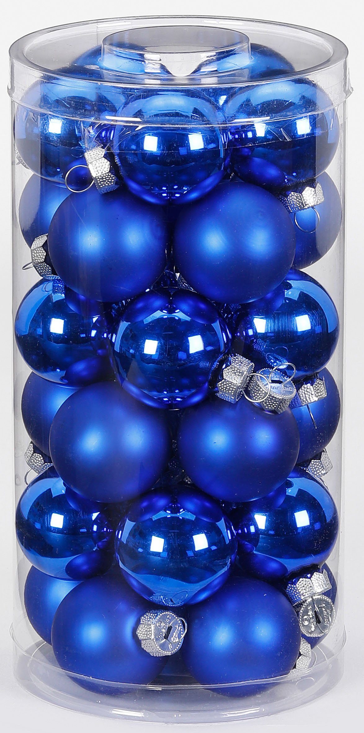 MAGIC by Inge Weihnachtsbaumkugel »Vibrant Blue« (60 Stück), hochwertiger Echtglas-Weihnachtsschmuck, Ø 4 cm und Ø 6 cm-HomeTrends