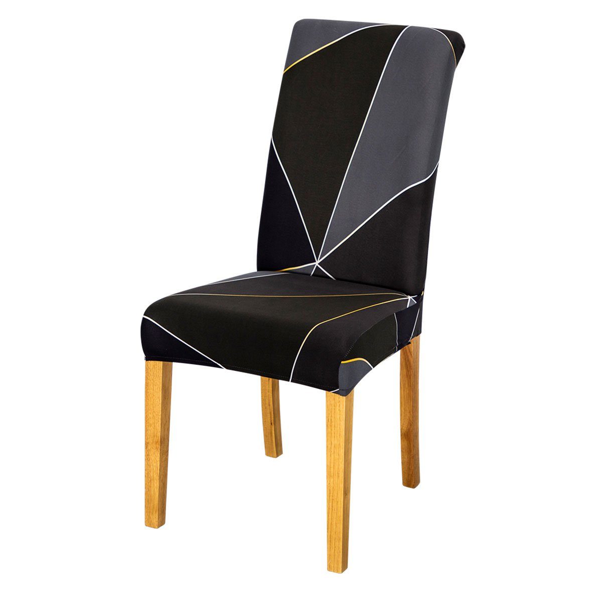 Rosnek Stuhlhusse Stretch,Blumen Geometrisches Muster,für Bankett Esszimmer Deko