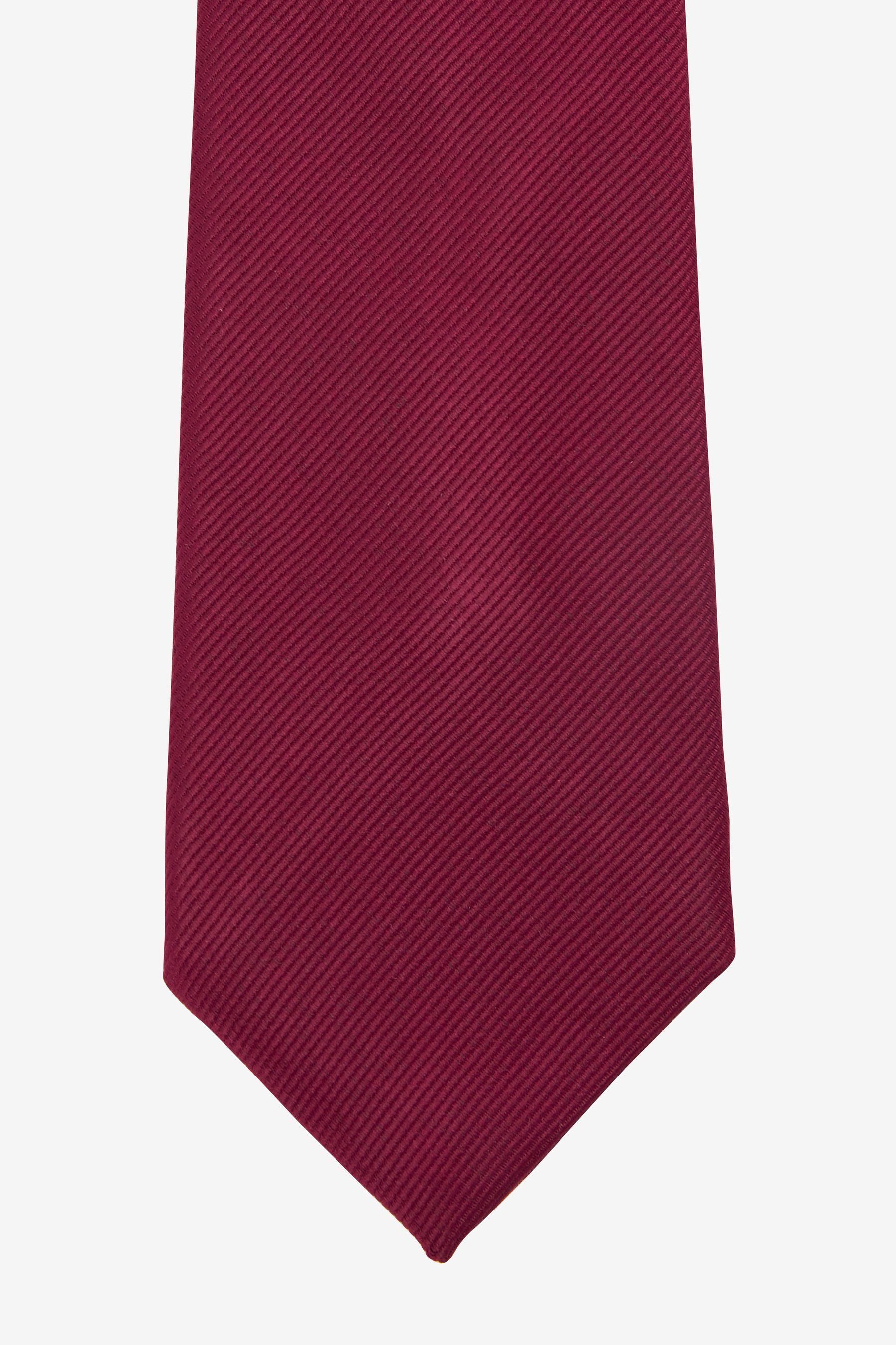 Krawatte Next Twill-Krawatte Red Schmale (1-St) Deep