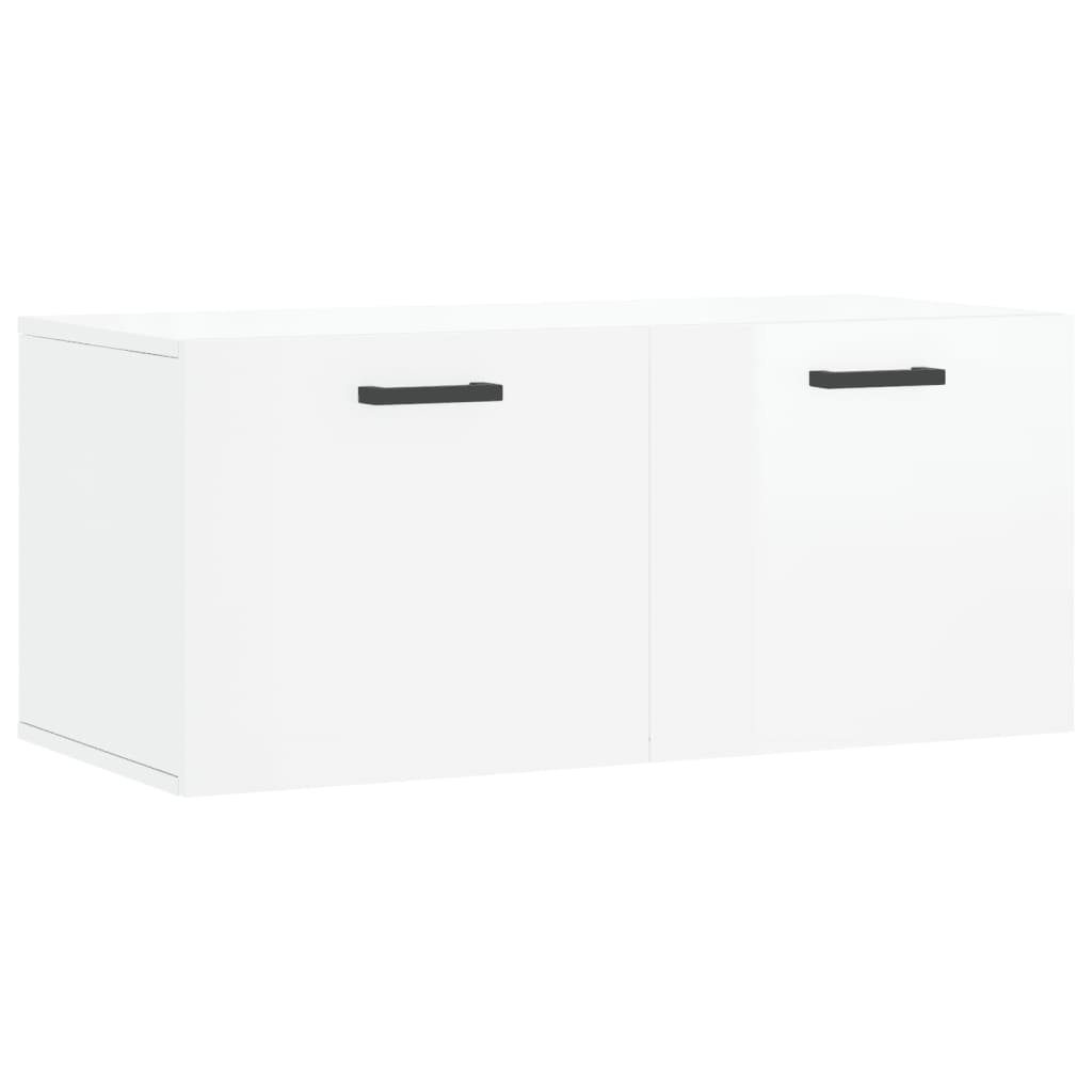 vidaXL Hängeschrank Wandschrank Hochglanz-Weiß 80x36,5x35 cm günstig online kaufen
