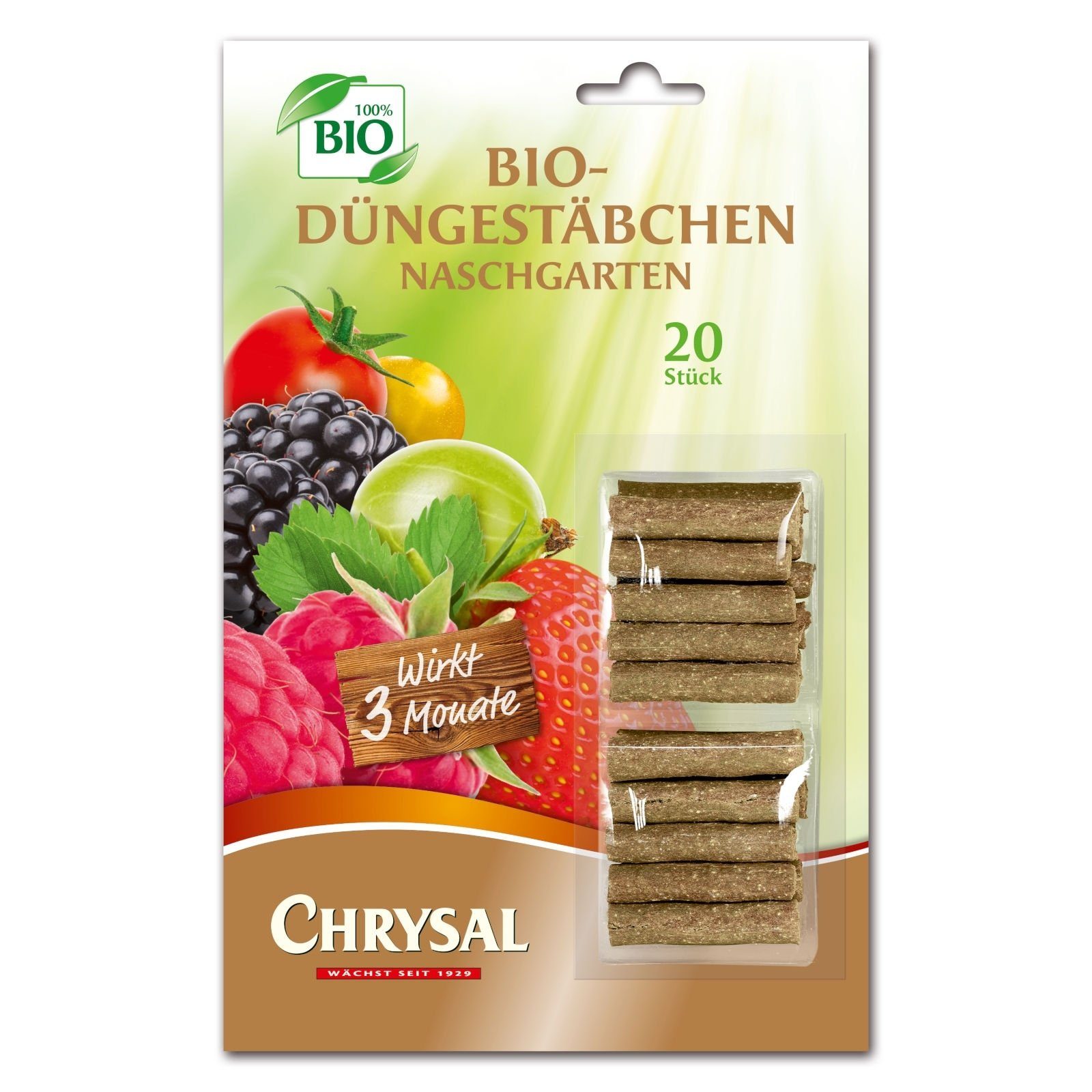 Pflanzendünger Bio Naschgarten Düngestäbchen 20 Stück