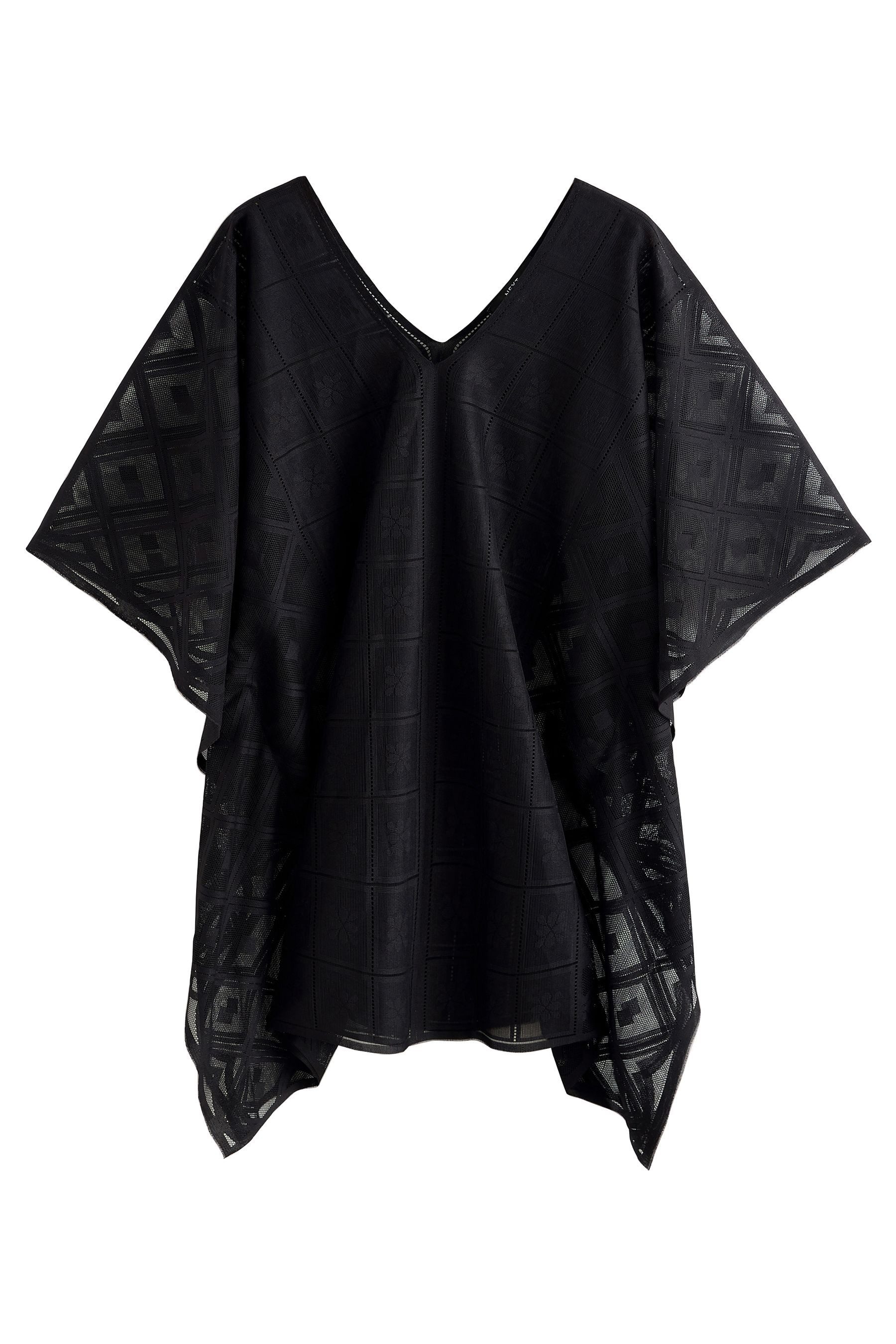 Next Poncho Poncho mit V-Ausschnitt und Spitze (1-St)