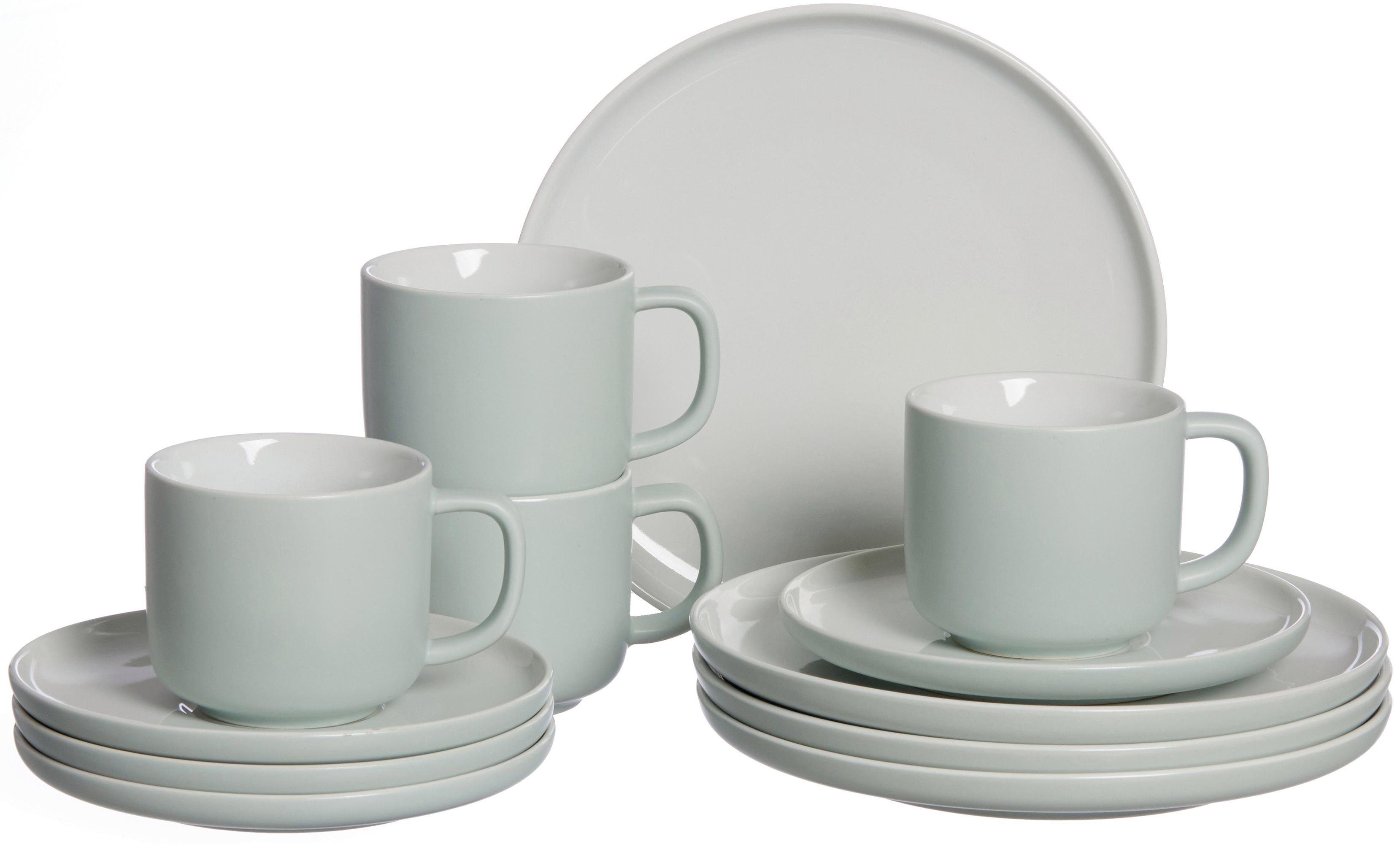 Ritzenhoff & Breker Кофейный сервиз Geschirr-Set, Service Jasper (12-tlg), 4 Personen, Steinzeug, Scandic Style, 12 Teile, für 4 Personen