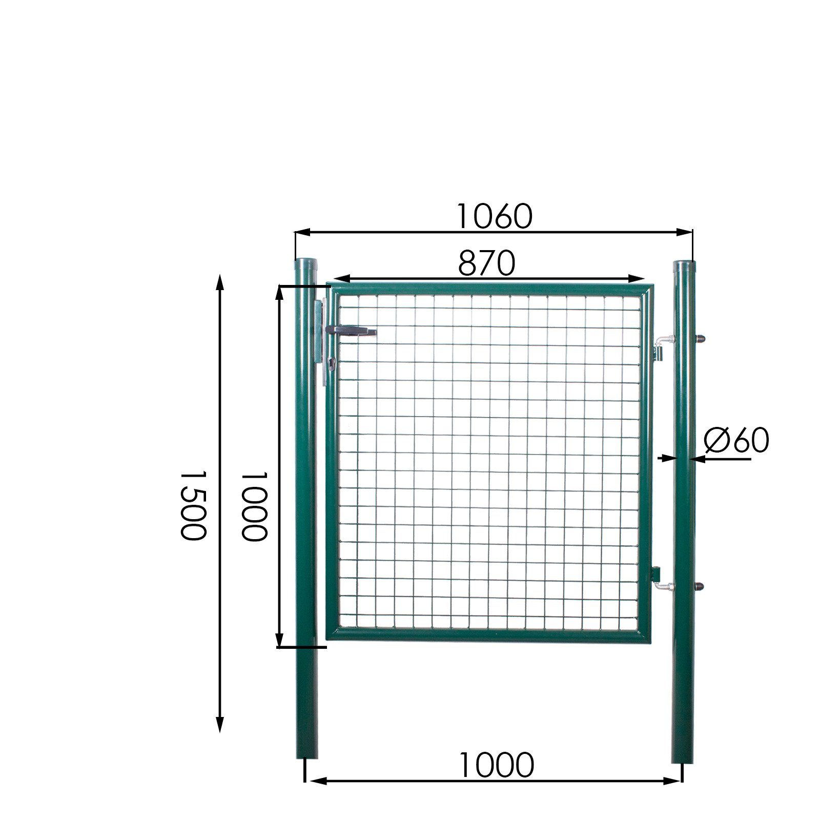 ATTAS Gartentor Gartentor Gartentür Hoftor Gartenpforte günstig online kaufen