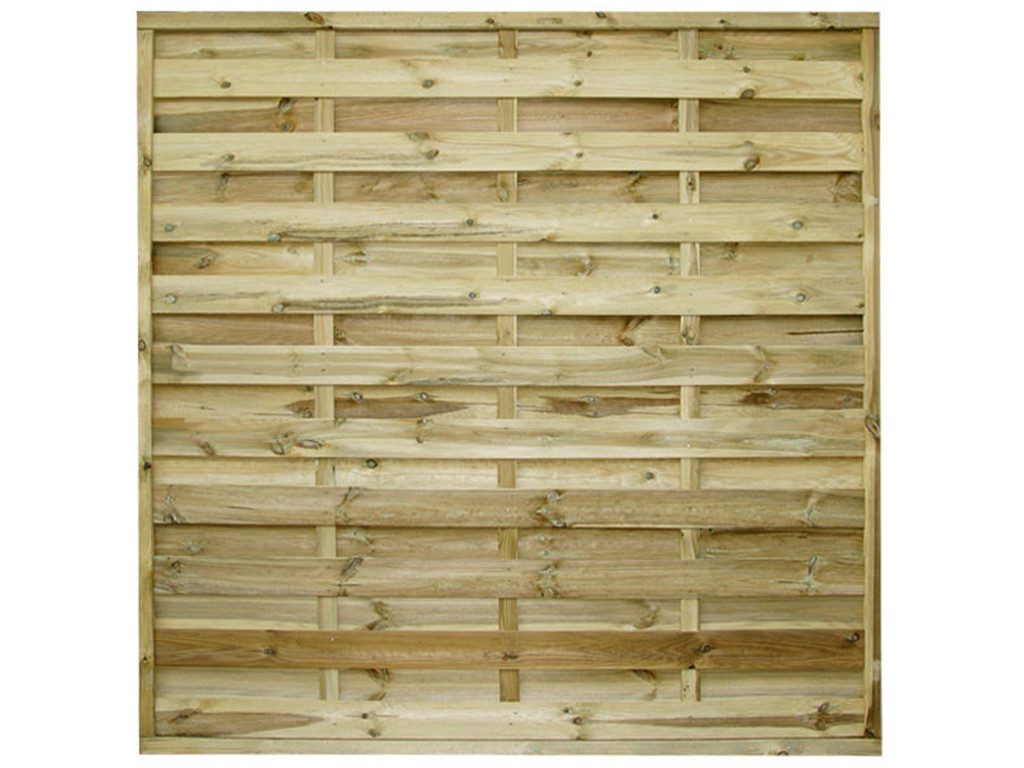 Woodtex Sichtschutzelement Sichtschutzzaun Dichtzaun Kiefer KDI grün lasiert