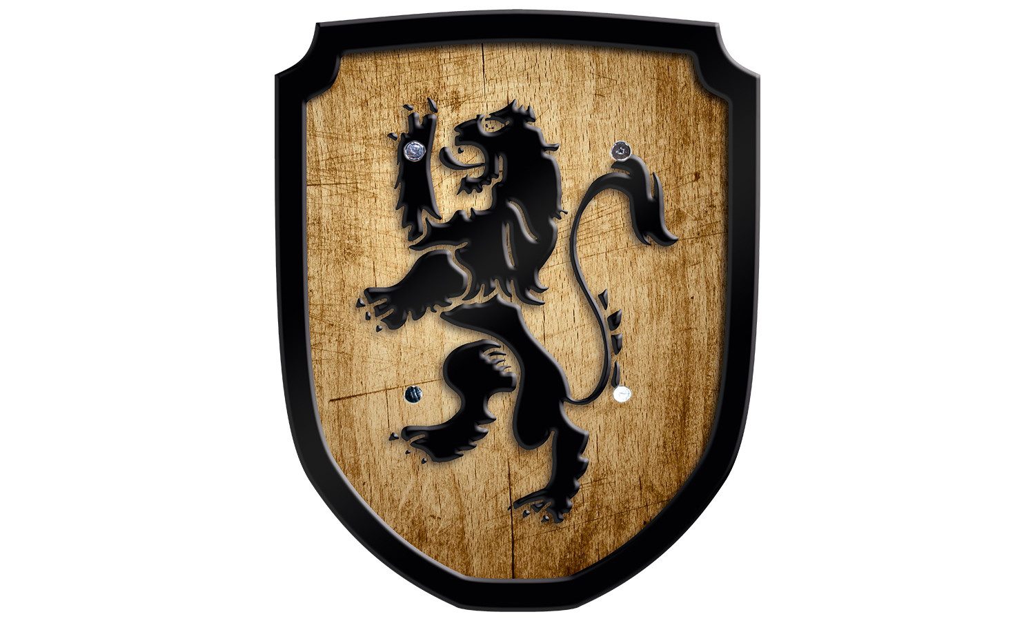 Spielzeug-Ritterschild Wappenschild Löwe natur