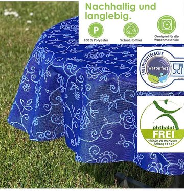 heimtexland Gartentischdecke Outdoor Garten Tischdecke Blumen Ranke Weichschaum (1-tlg), wetterfest I robust I UV-beständig I rutschfest I waschbar