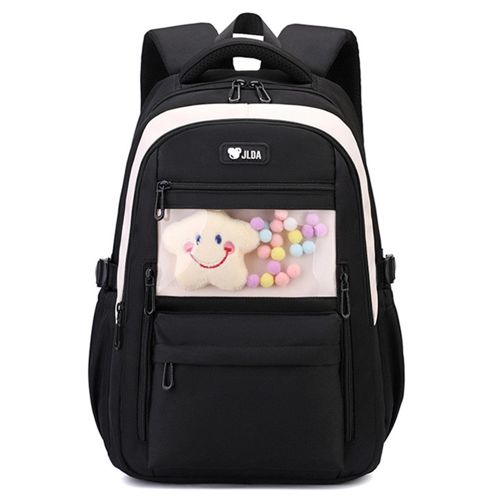 Schulrucksack Rucksack Schule Mit transparenter Fronttasche Mädchen Jungen Teenager