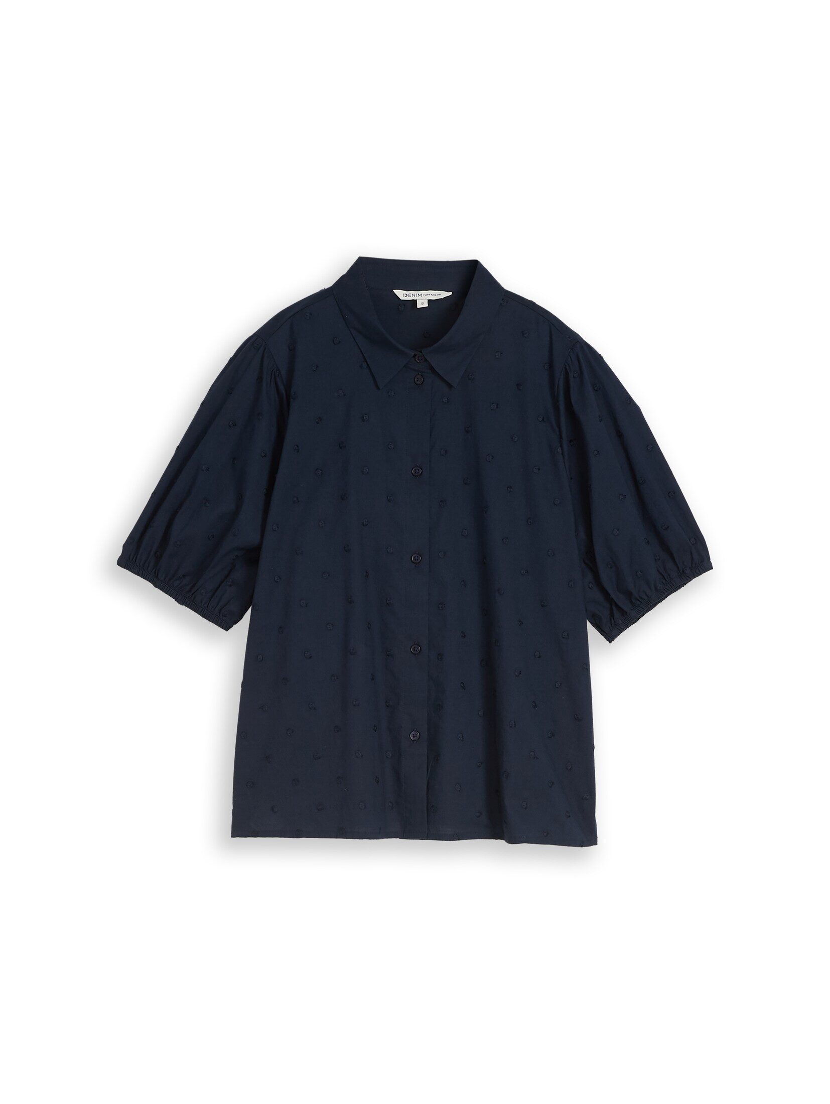 TOM TAILOR Denim Kurzarmbluse Blusen & Shirts Bluse mit Stickerei