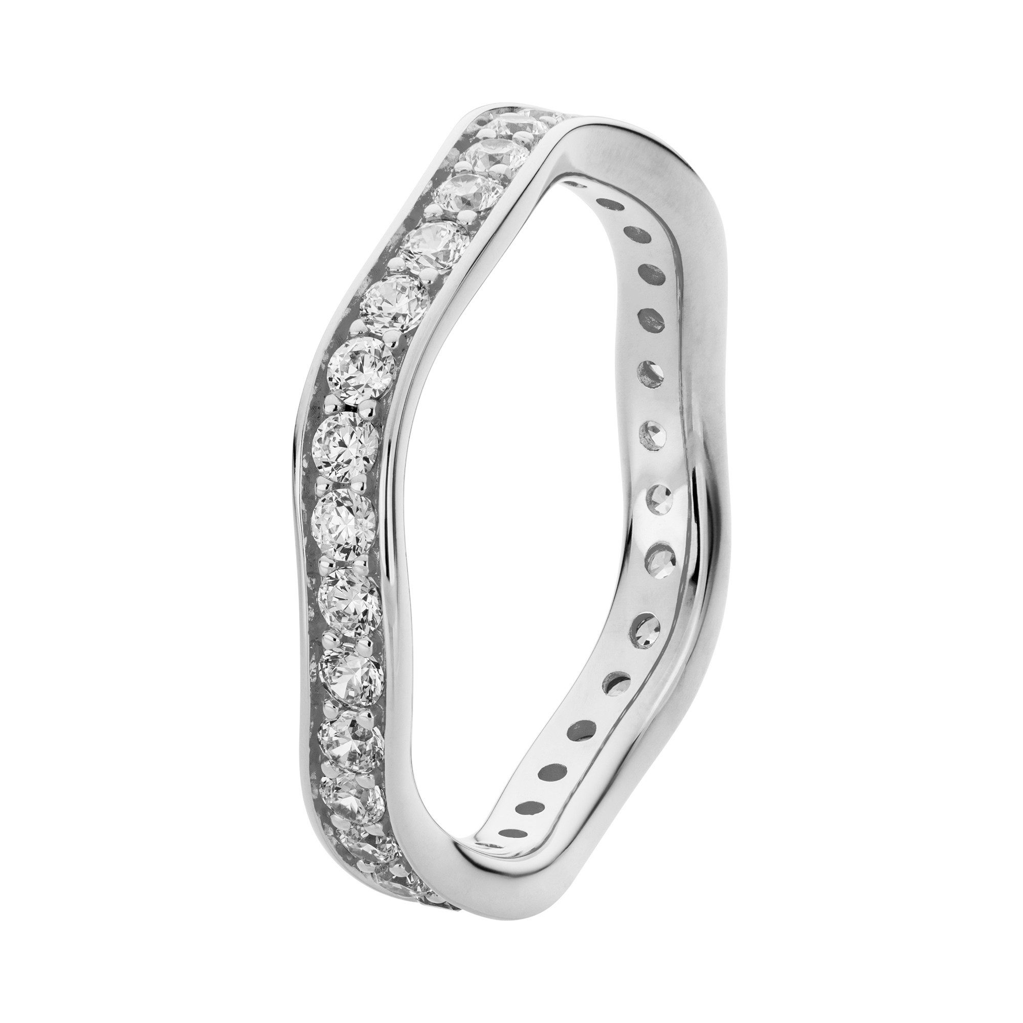 Orolino Fingerring 333/- Weißgold glanz synth. Zirkonia günstig online kaufen