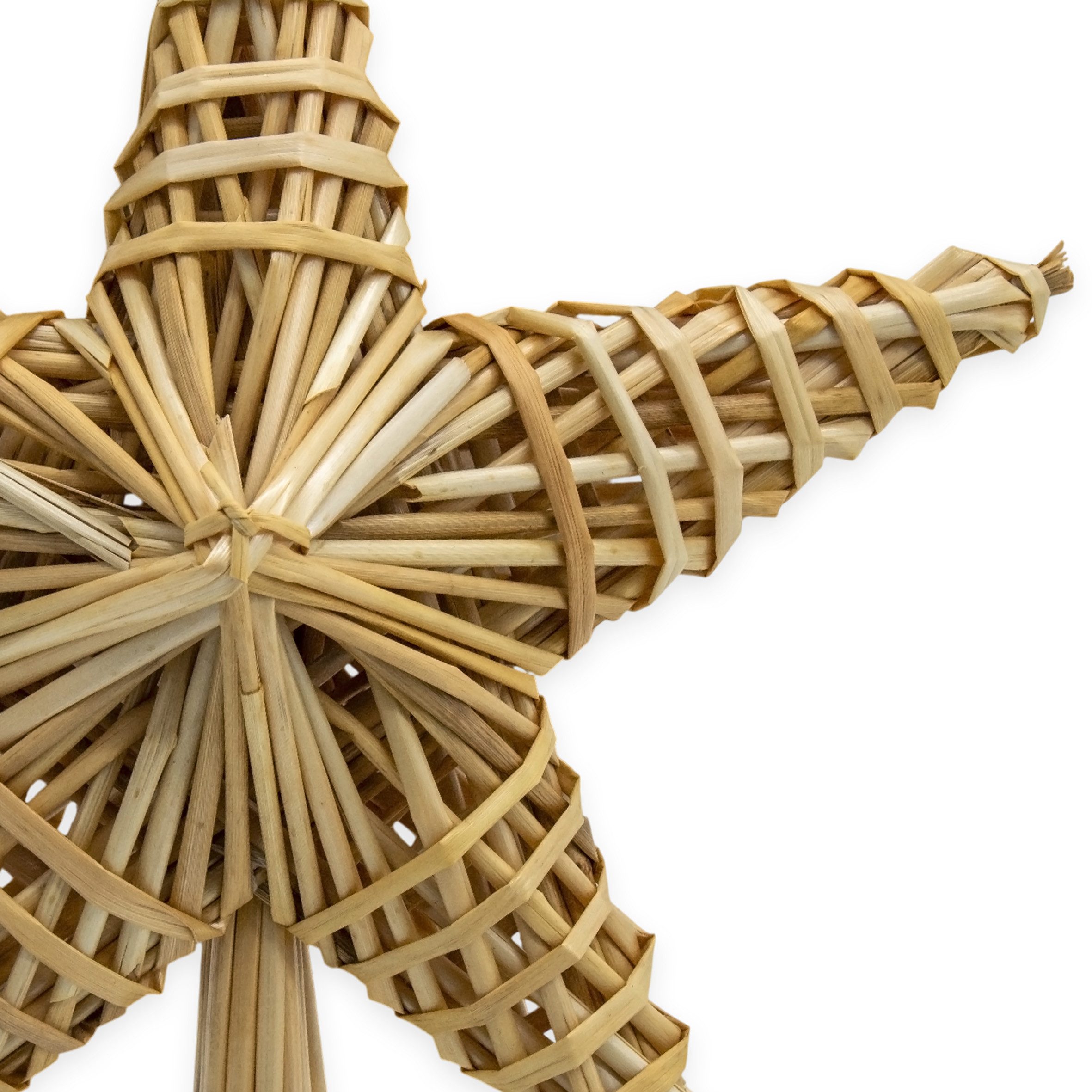 Spetebo Christbaumspitze Strohstern klassisch traditionell - 30 cm (1-tlg), nachhaltig und umweltfreundlich