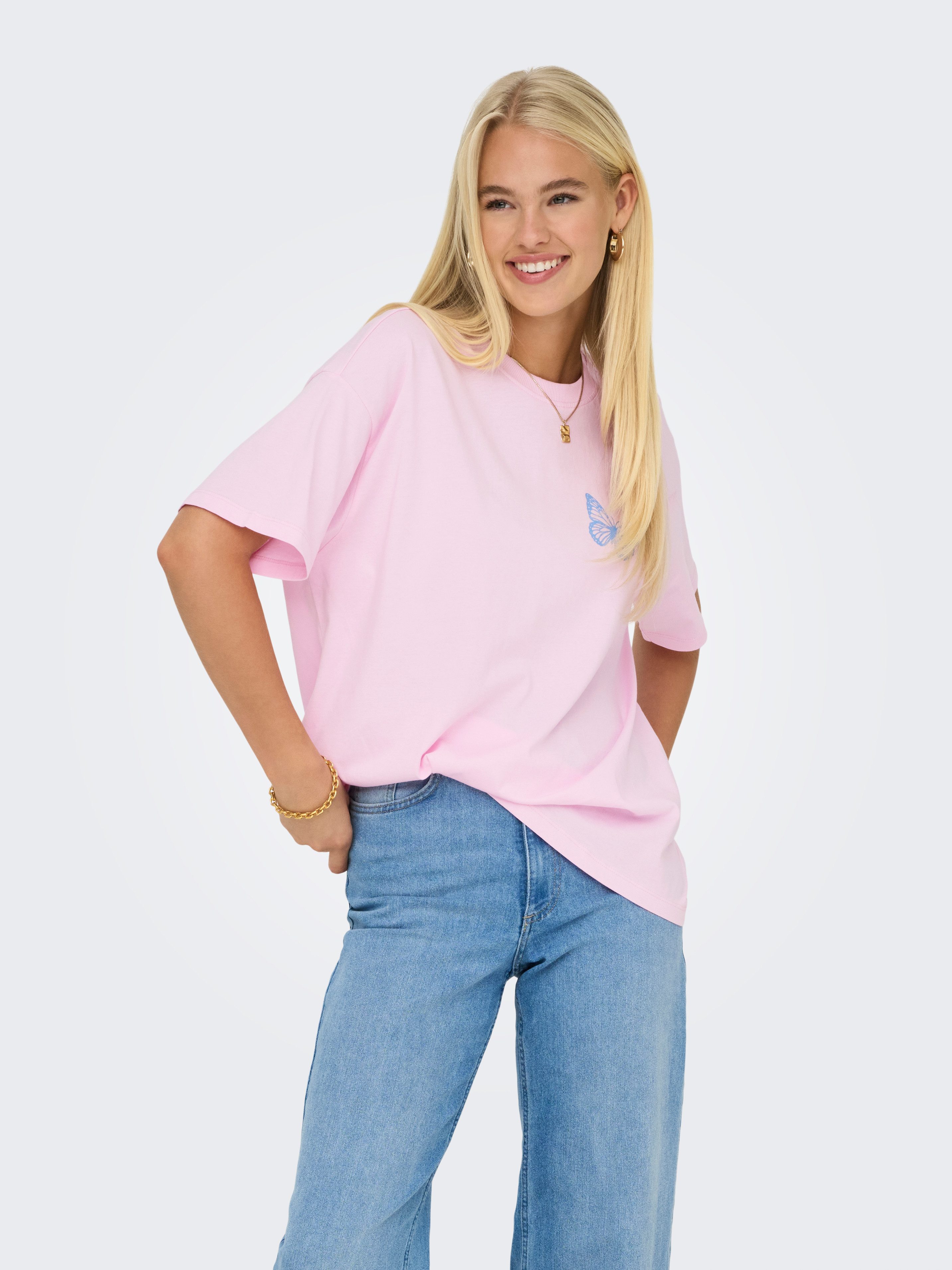 ONLY Kurzarmshirt ONLVIVVI LIFE S/S LOVELY TOP JRS günstig online kaufen