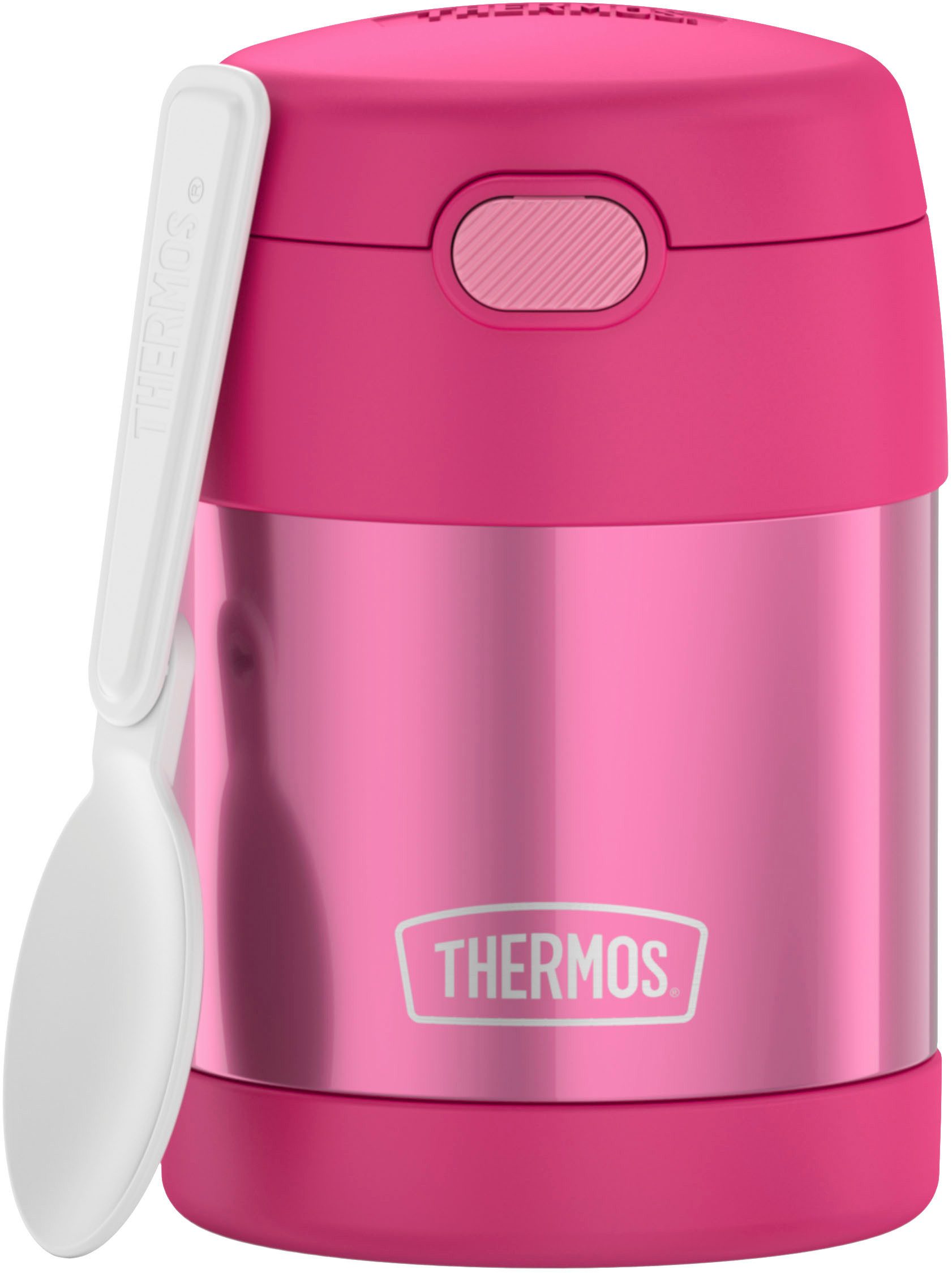 THERMOS Термоконтейнеры FUNTAINER FOOD JAR, Термоконтейнеры für Essen, spülmaschinenfest, Edelstahl, Kunststoff, Silikon, (1-tlg), 0,3l, 5h heiß & 7h kalt, dicht & auslaufsicher, mit klappbarem Löffel