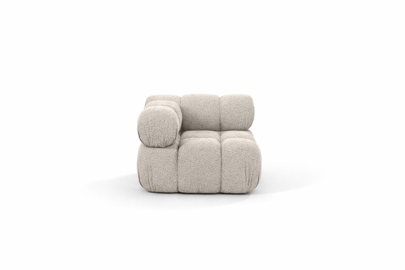 Kaiser Möbel Sofa-Eckelement Eckmodul modern für modulares System, Stoff Abriamo, SELIA (Modul, Einzelelement des modularen Sofasystems), Modulares Sofaelement mit Bouclé-Stoff Abriamo