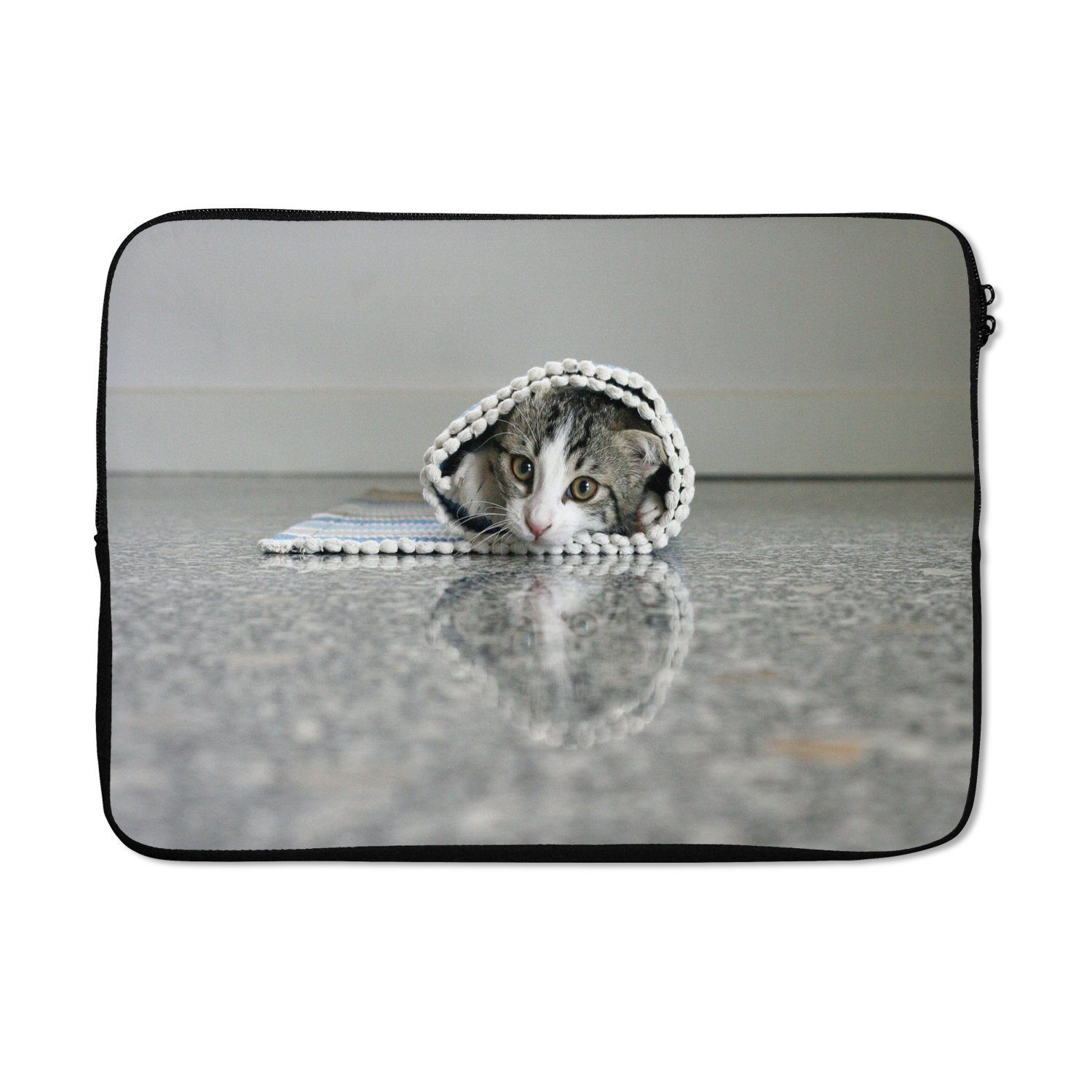 Laptop-Hülle Katze - Teppich - Boden