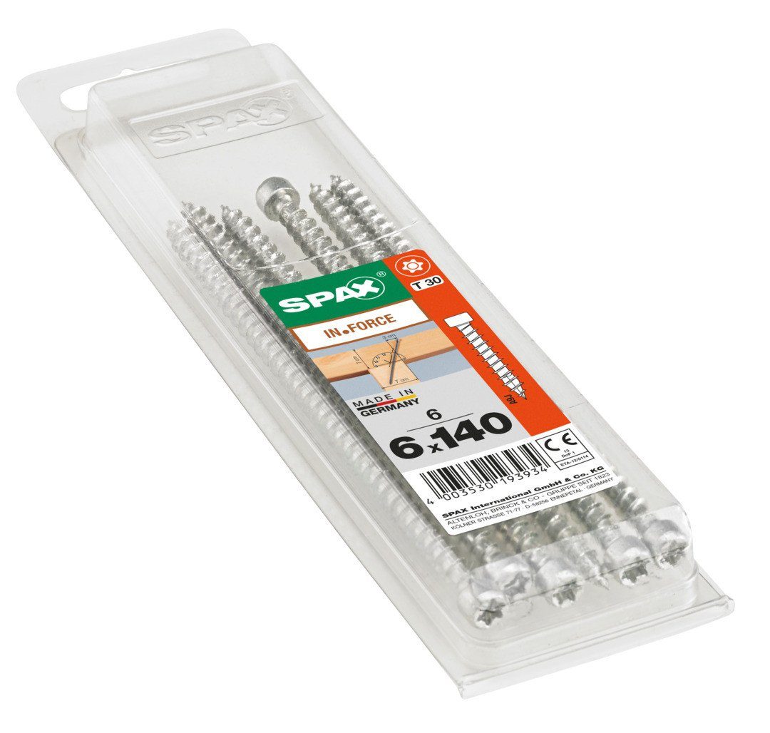 SPAX Holzbauschraube Spax Holzbauschrauben 6.0 x 140 mm TX 30 - 6 Stk.