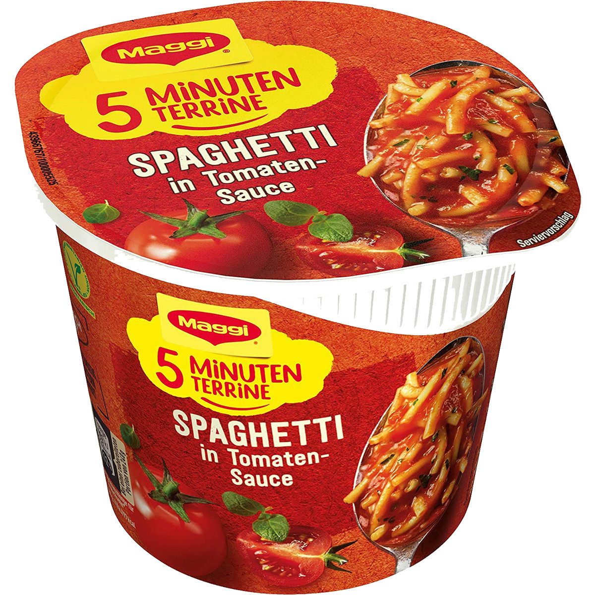 MAGGI Fertiggericht, Maggi 5 Minuten Terrine Spaghetti in fruchtiger Tomaten Sauce 60g