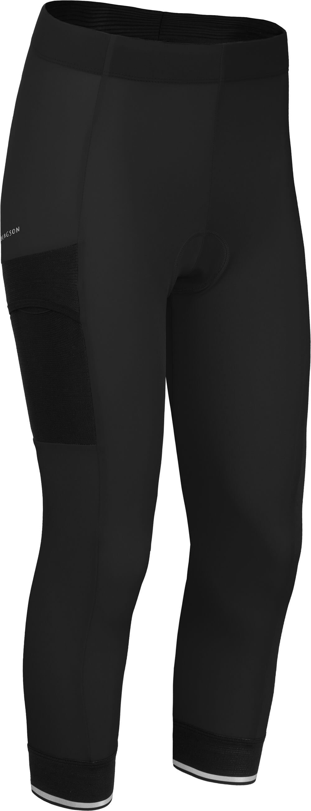 Bergson Fahrradhose SUNDRA COMFORT Capri (mit Sitzpolster) Damen 3/4 Radhose, bielastisch, tight, Normalgrößen, schwarz