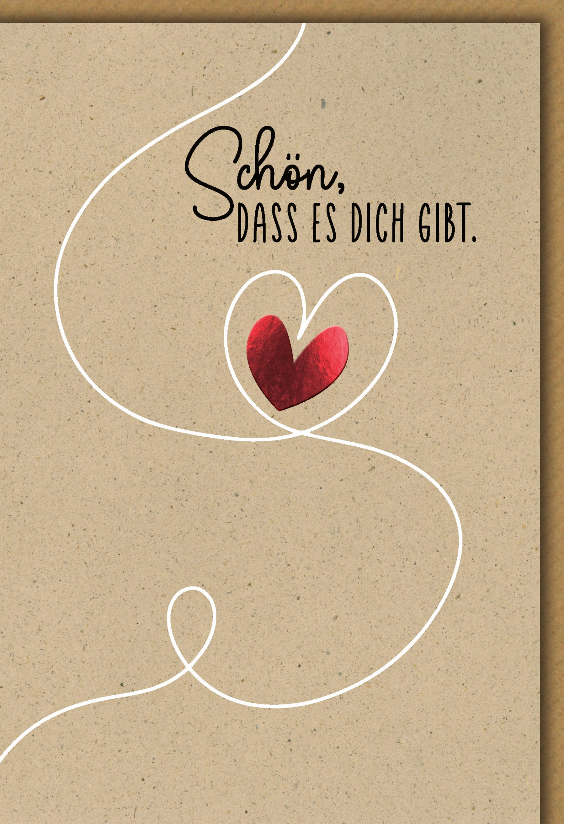Verlag Dominique Grußkarten Liebe – Valentinstag - Karte mit Umschlag - Schön, dass es dich gibt