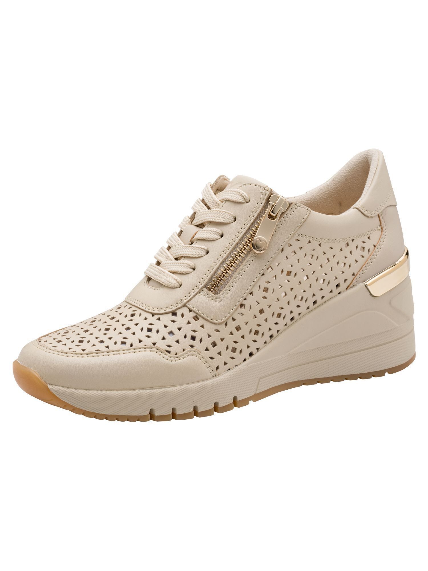 MARCO TOZZI FEEL, Removable Sock mit Schnürsenkel Keilabsatz Sneaker FEEL