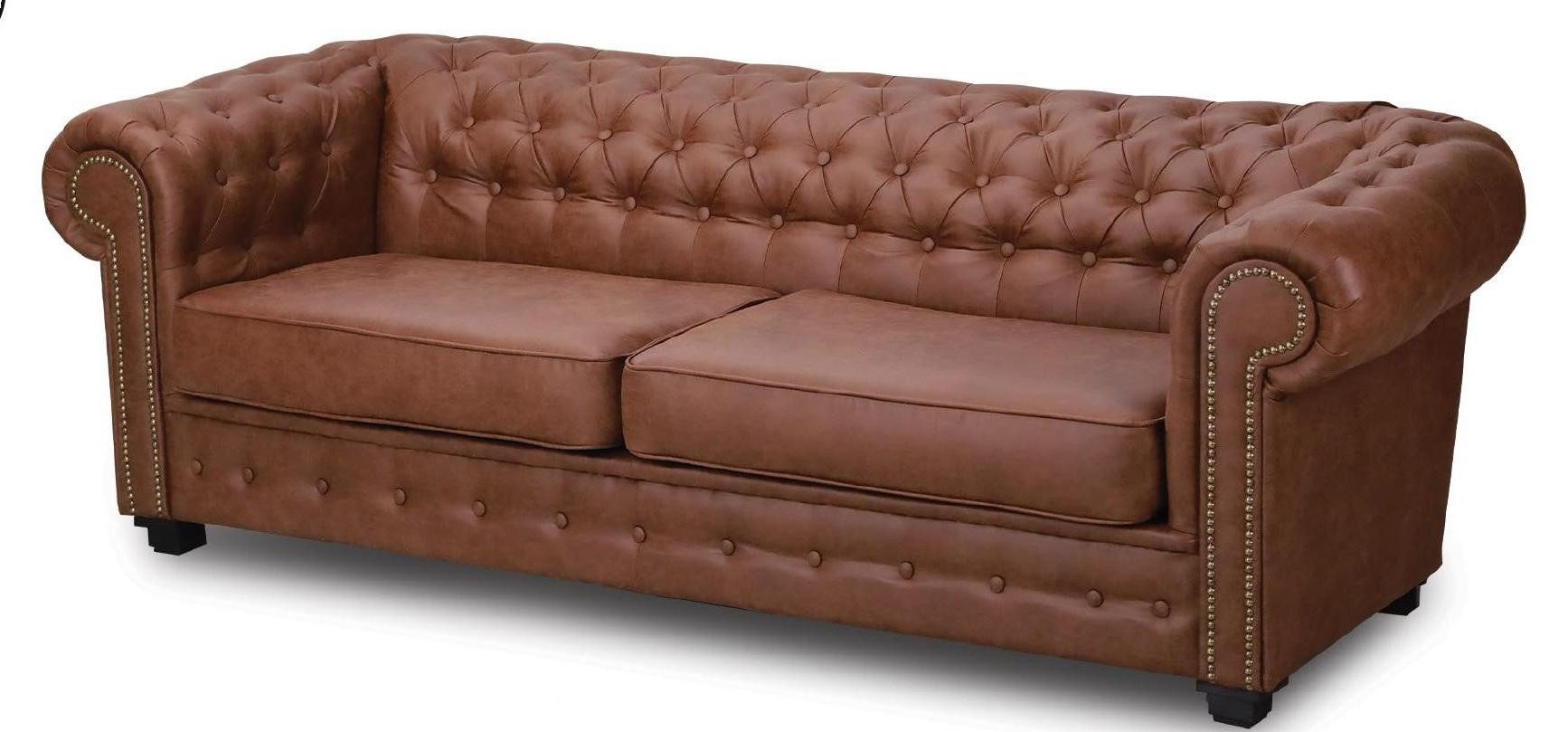 Xlmoebel Schlafsofa Chesterfield-Stoffsofa mit Bettfunktion für elegantes Wohnen, Hergestellt in Europa