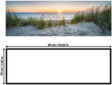 Victor (Zenith) Acrylglasbild Acrylglasbild Ostfriesland Düne Sonnenuntergang - Größe: 20 x 60 cm, Landschaften, in 20x60 cm, Glasbilder Natur, Acrylglasbilder Strand / Meer