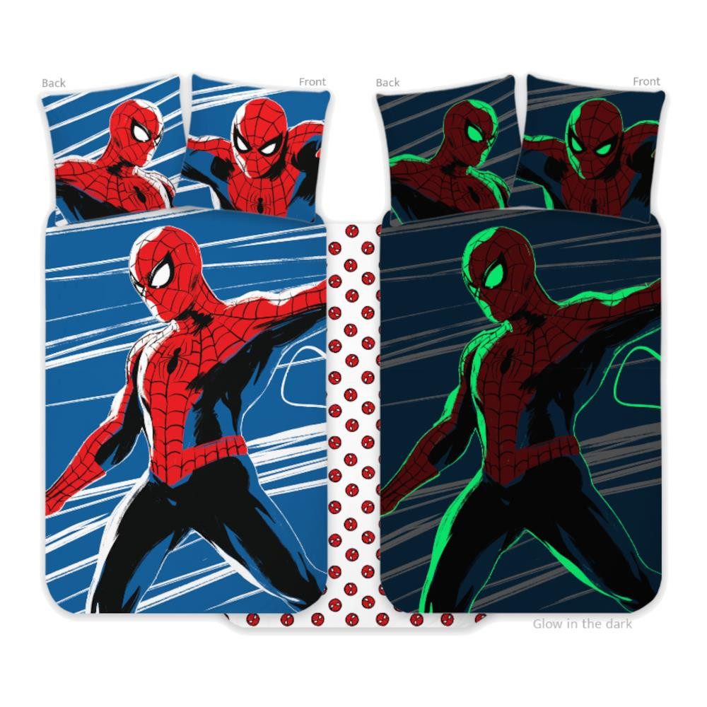 Spiderman Babybettwäsche Spiderman Baby- / Kleinkinder Bettwäsche in Blau, günstig online kaufen