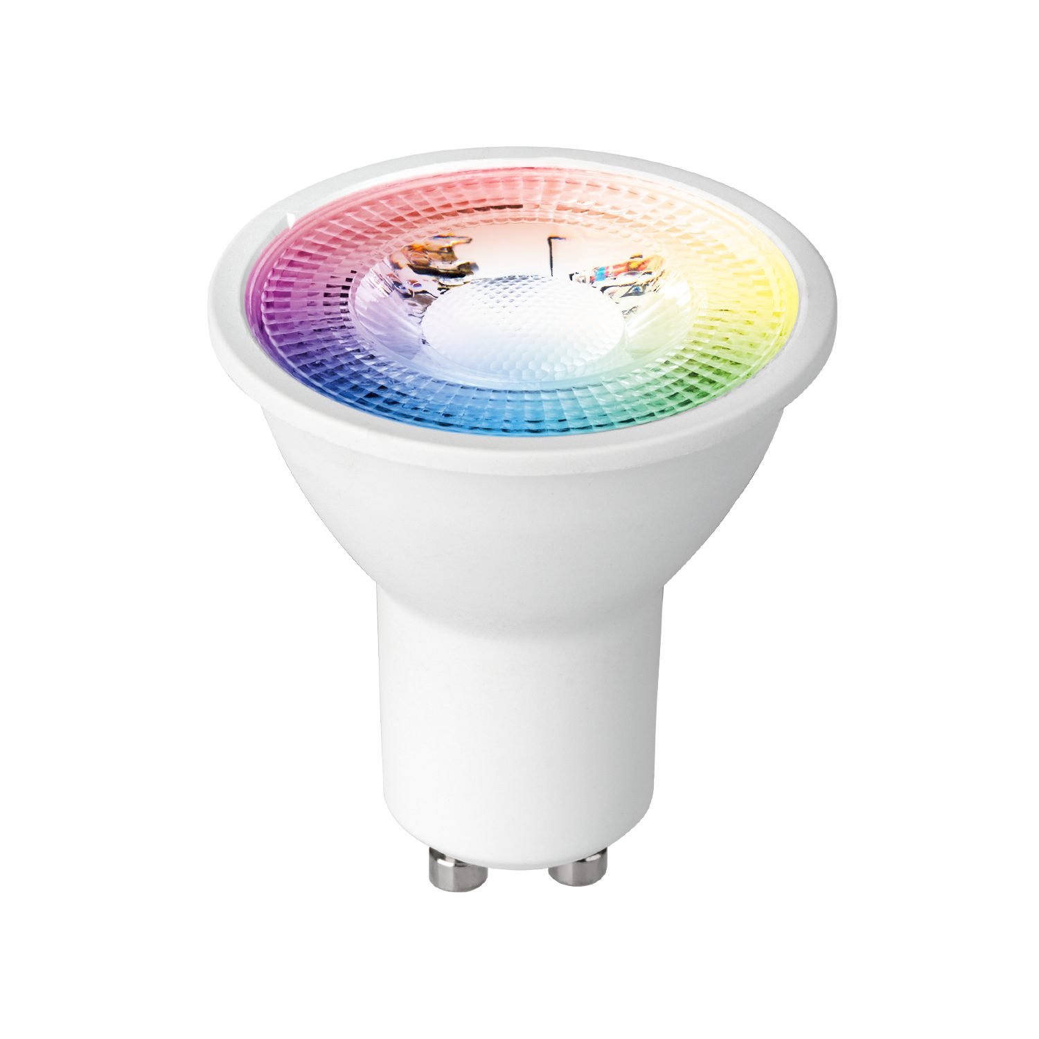 LEDANDO LED Einbaustrahler in silber LED Set GU10 m edelstahl Einbaustrahler / 10er RGB gebürstet