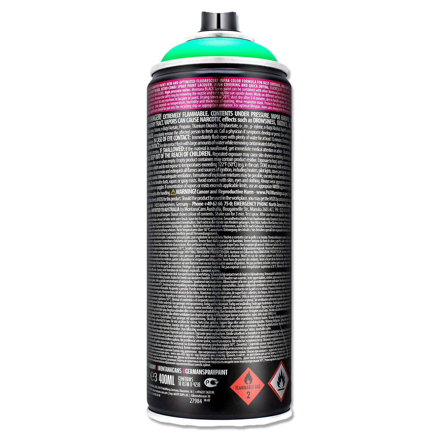 Montana Cans Sprühlack Sprühlack, Montana BLACK INFRA, Fluoreszierend, 400ml, Farbauswahl