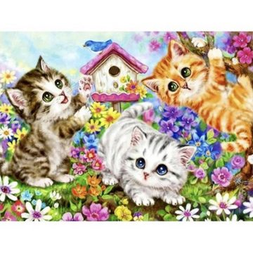 MAALEO Malen nach Zahlen Süße Kätzchen Katzen - Malen nach Zahlen auf Leinwand- 40x50cm (Malen-nach-Zahlen-Set, Malen-nach-Zahlen-Set mit Leinwand, Farben, Pinseln), Malen-nach-Zahlen-Set für einfaches und beeindruckendes Malerlebnis.