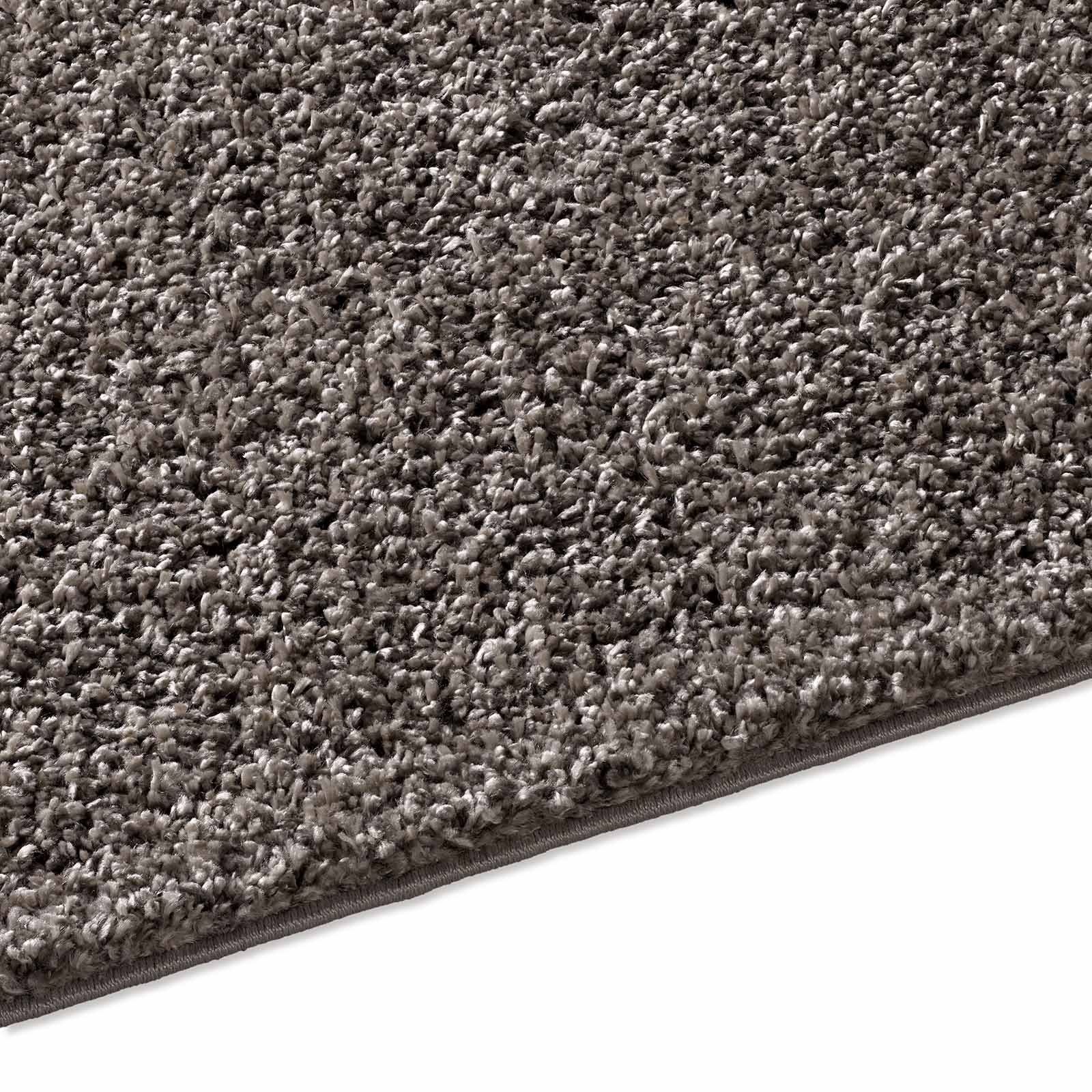 TaCa Home Langflor-Teppich Shaggy Teppich Langflor, rechteckig, Höhe: 35 mm, Wohnzimmer Schlafzimmer Kinderzimmer, Anthrazit - 60 x 90 cm