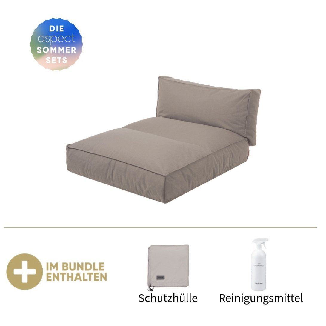 blomus Loungesofa Blomus Bett STAY Earth, Inkl.GRATIS Schutzhülle & Reinigungsmittel