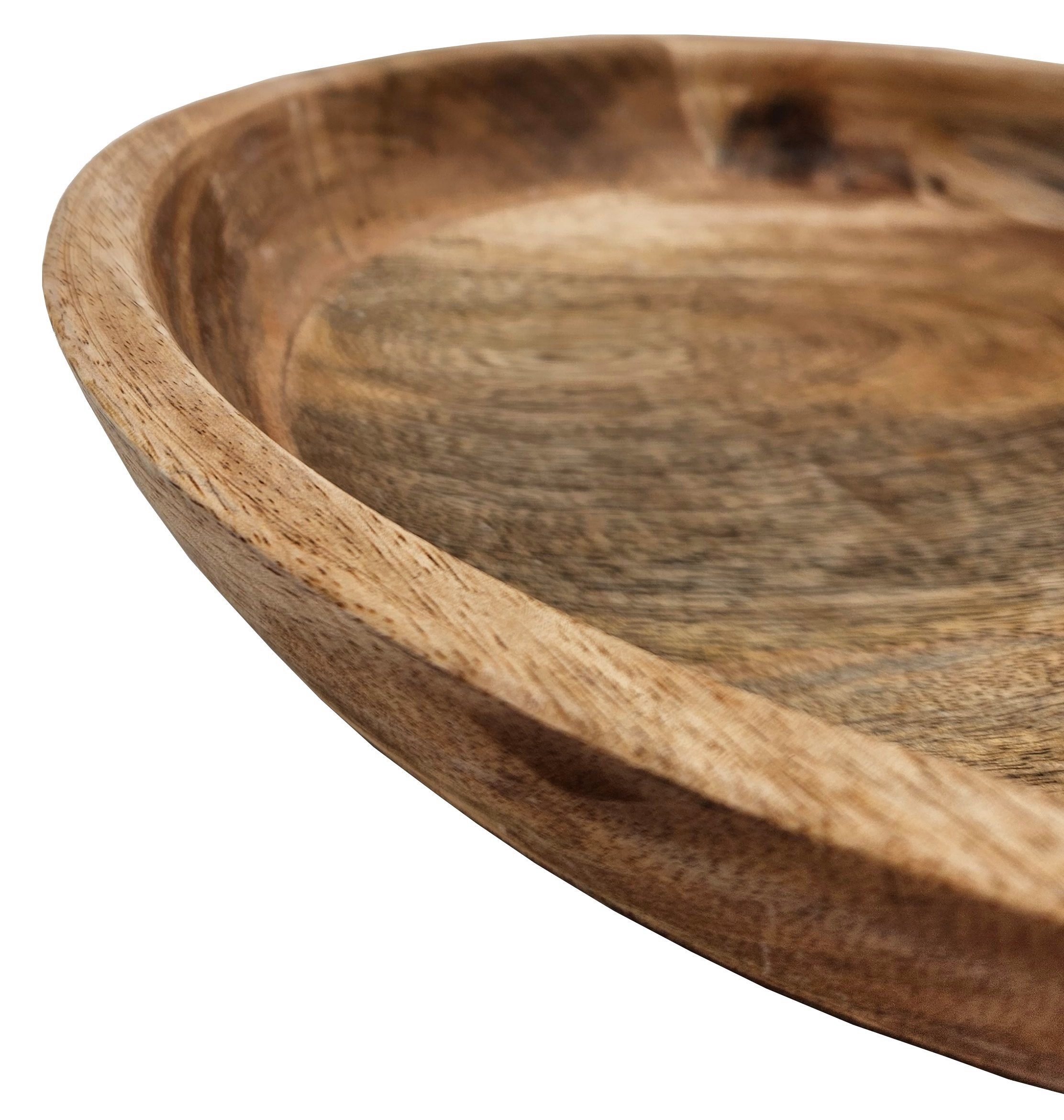 Meinposten Dekoschale Holzschale Mangoholz rund Schale günstig online kaufen