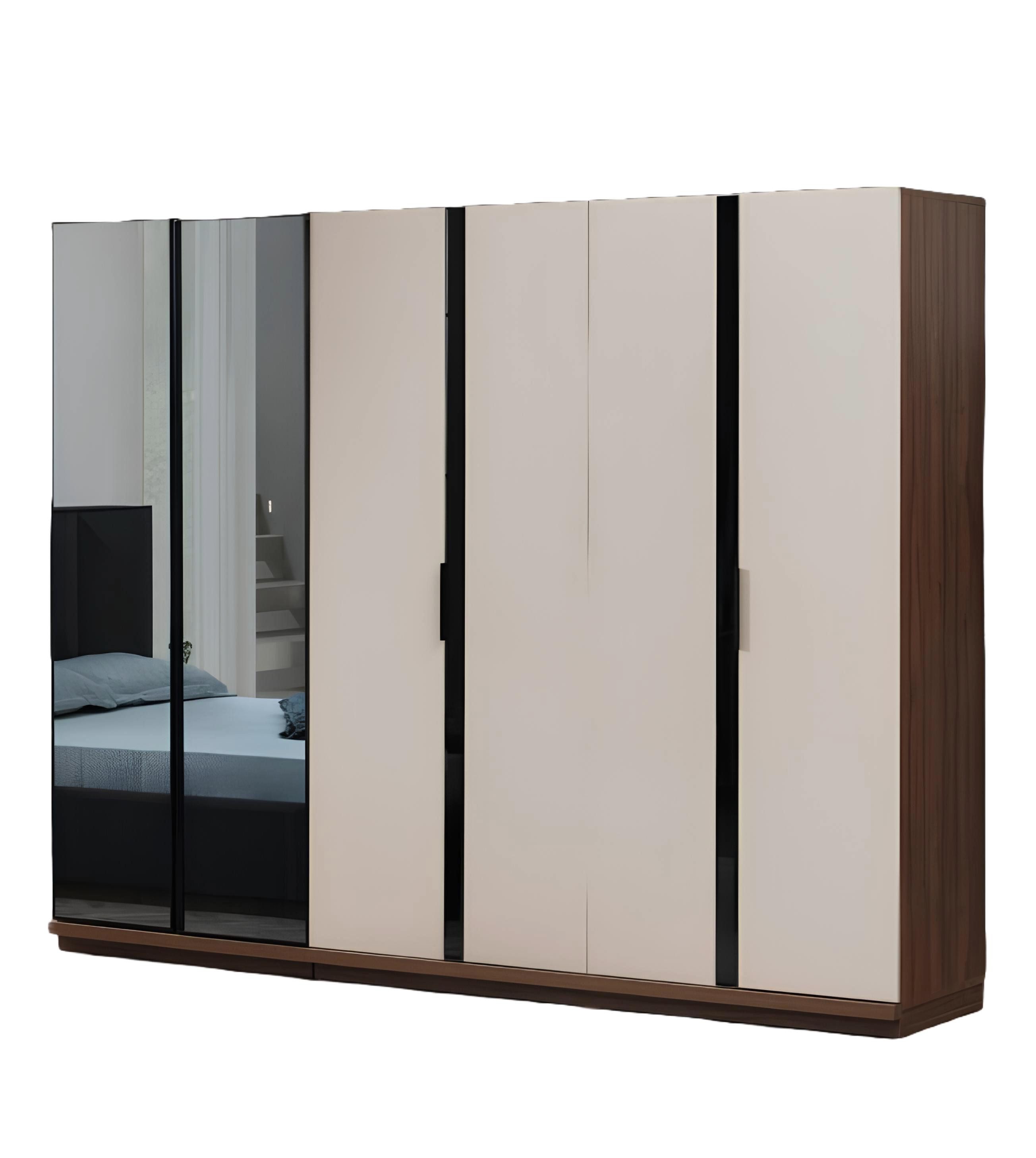 Xlmoebel Kleiderschrank Moderner Kleiderschrank aus Holz in Beige mit viel Stauraum (1-St., Kleiderschrank) Hergestellt in Europa