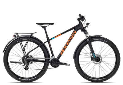 Axess Mountainbike SANDEE DX ATB, 16 Gang Shimano RD-M360 Acera-8 Schaltwerk, Kettenschaltung, MTB-Hardtail schwarz/grau