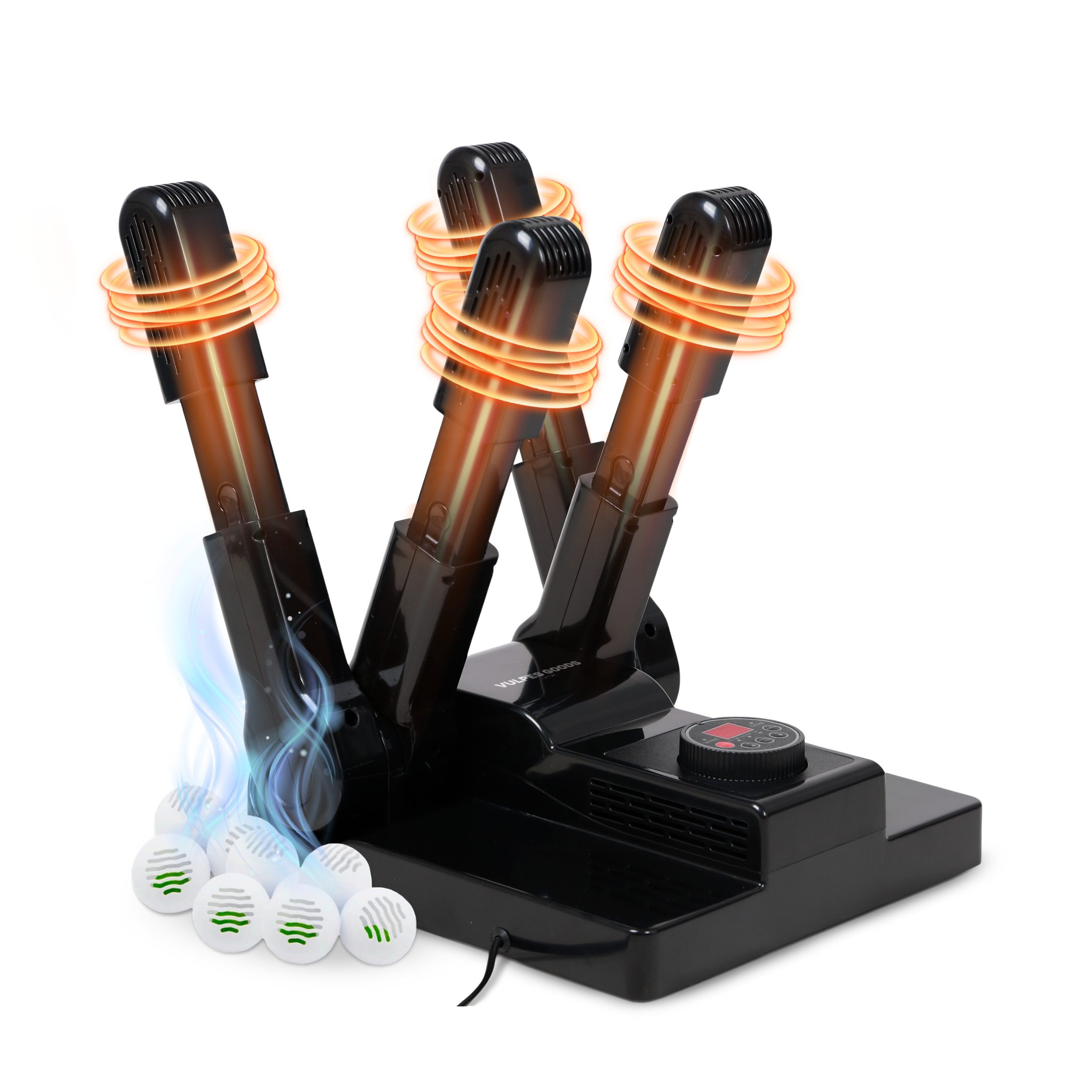 Vulpes Goods Schuhtrockner Vier Trockenarme mit Timer PRO V2, 155,00 W, 4 Trockenarme, 3 Modi & Timer