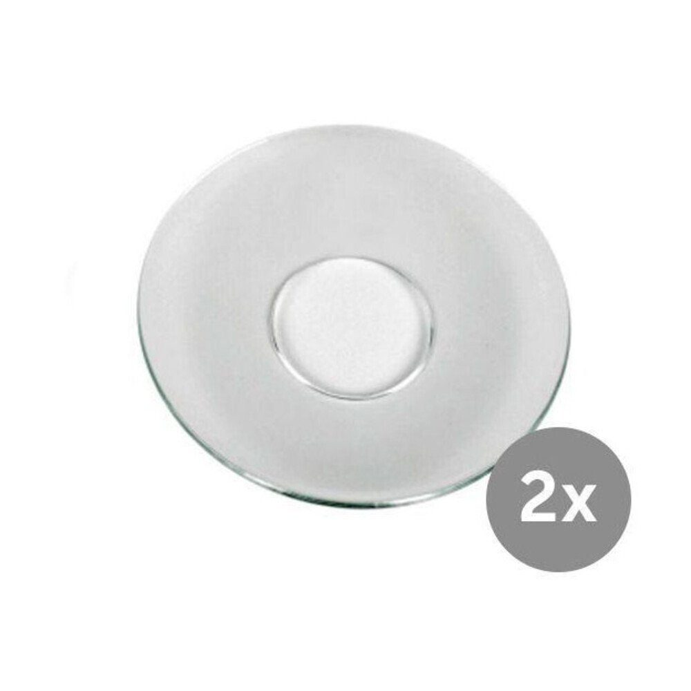 EK/servicegroup eG Teelicht Kerzenmanschette 2er-Set klar (Set, 2-tlg), Kerzenmanschette, 2-tlg., Ø7cm, Glas, klar