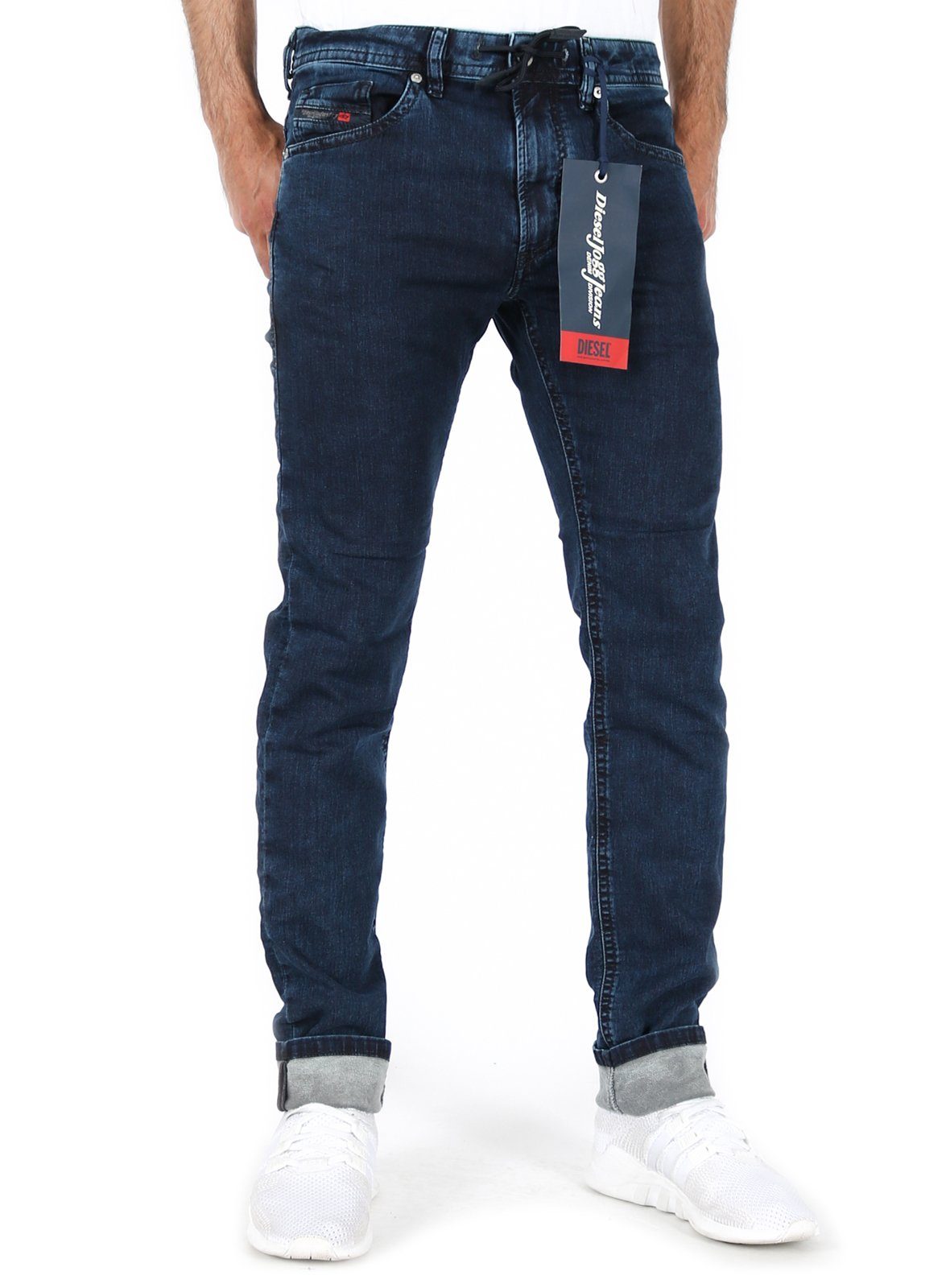 Diesel Slim-fit-Jeans Herren Jogg Jeans Stretch Hose Dunkel Blau - Thommer  CB-NE 8880V