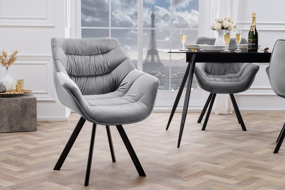 riess-ambiente Polsterstuhl THE DUTCH COMFORT grau günstig online kaufen