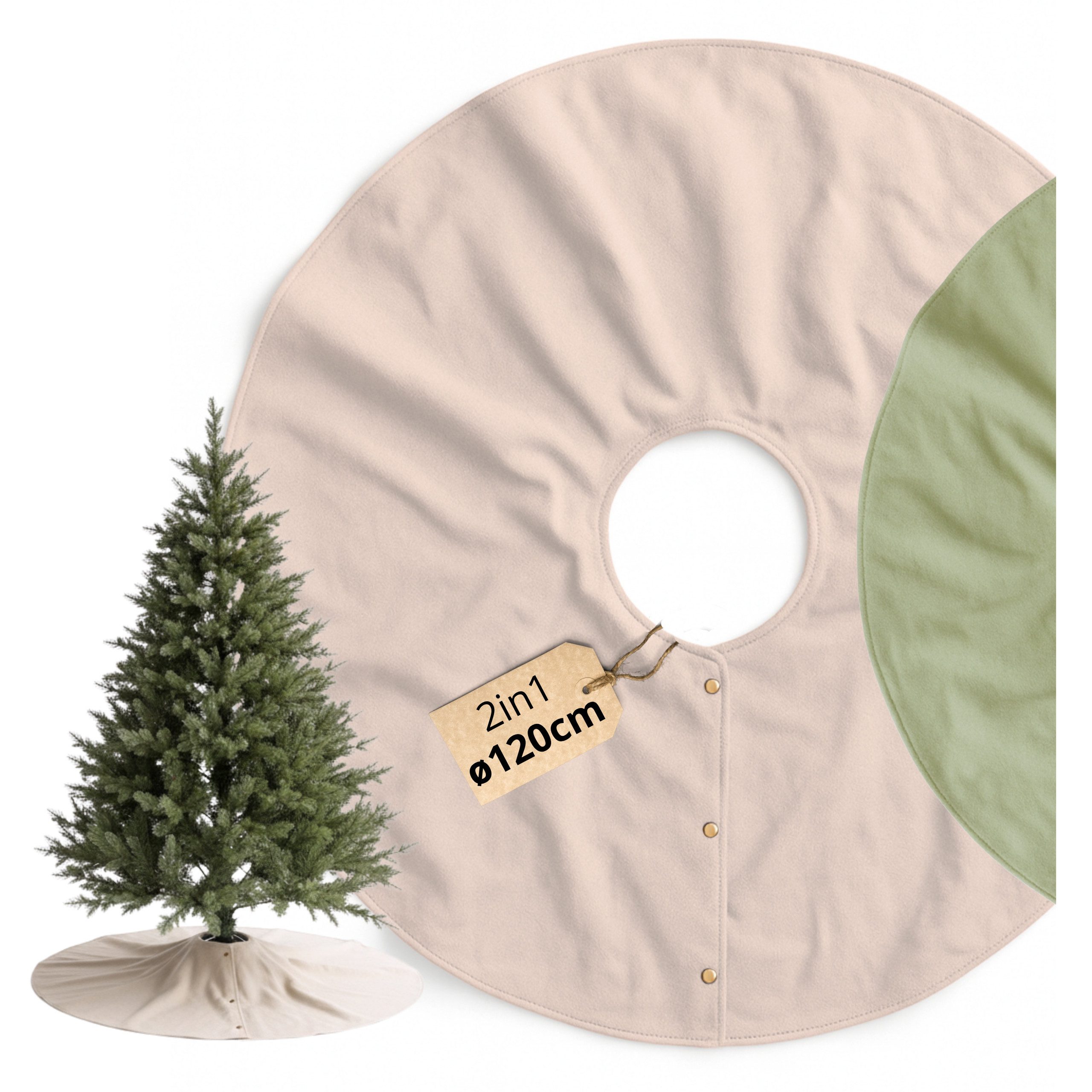 LIVLIG Weihnachtsbaumdecke Weihnachtsbaumteppich, Baumteppich, Christbaumst günstig online kaufen