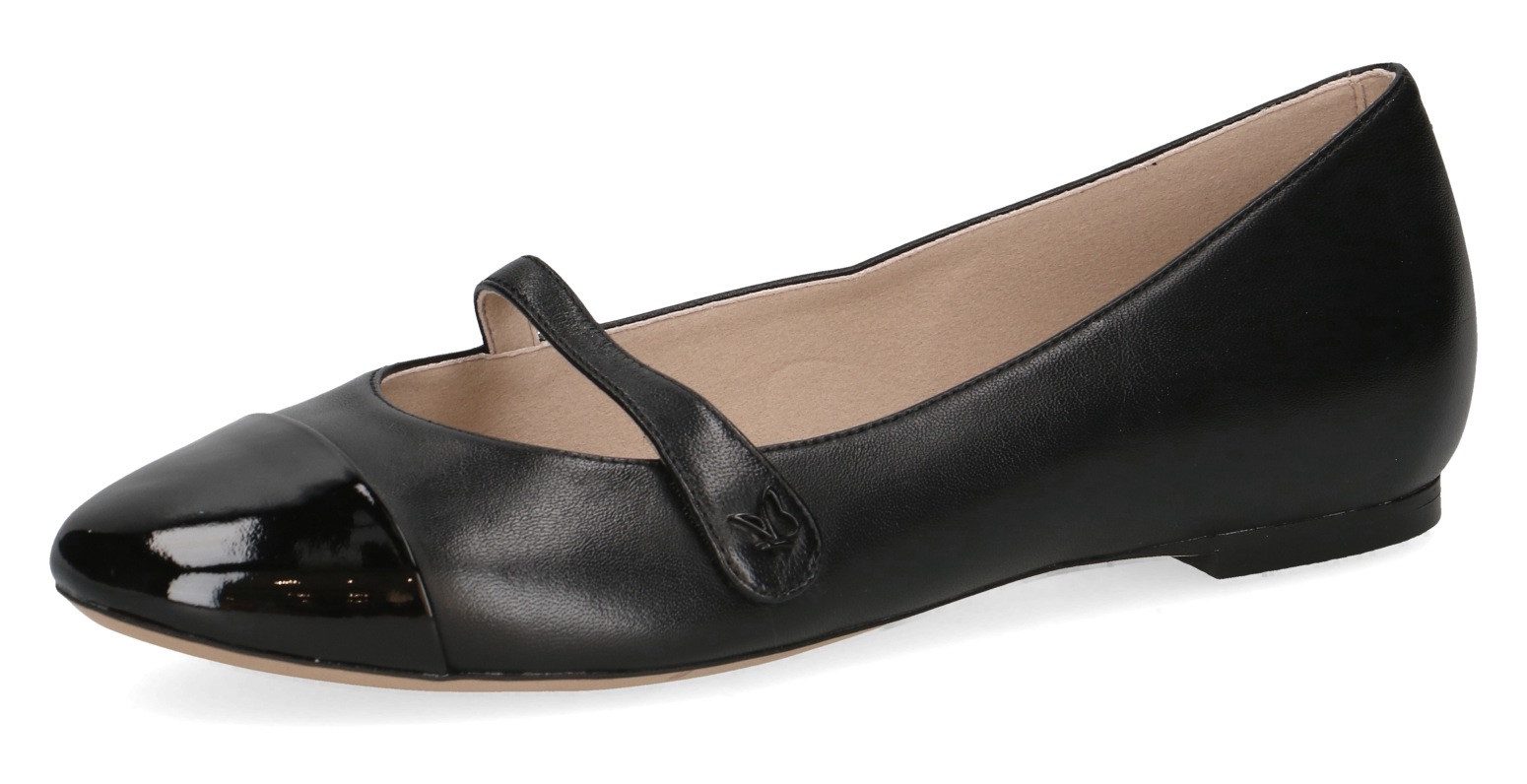 Caprice Riemchenballerina, Bequemschuh, Businessschuh, Flats mit Klettverschluss-Riemchen