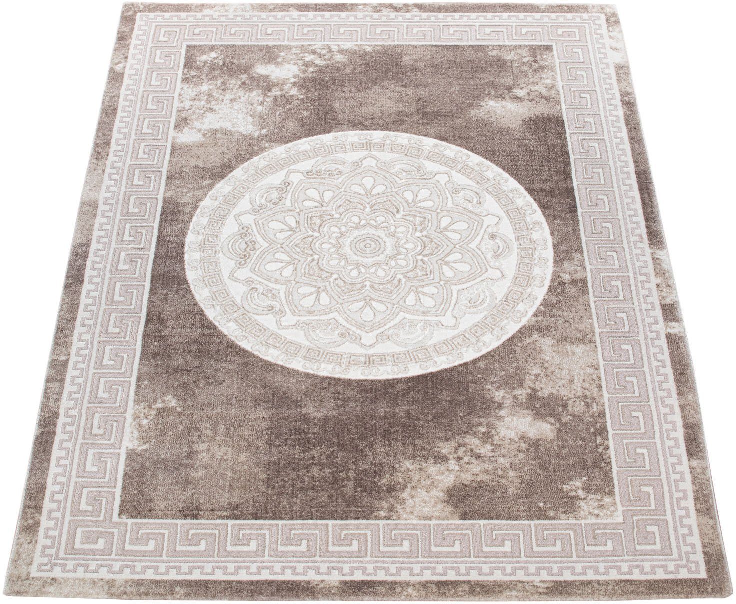 Paco Home Teppich Zaman 171, rechteckig, Höhe: 16 mm, Kurzflor, Orient-Optik, Vintage Design, Wohnzimmer