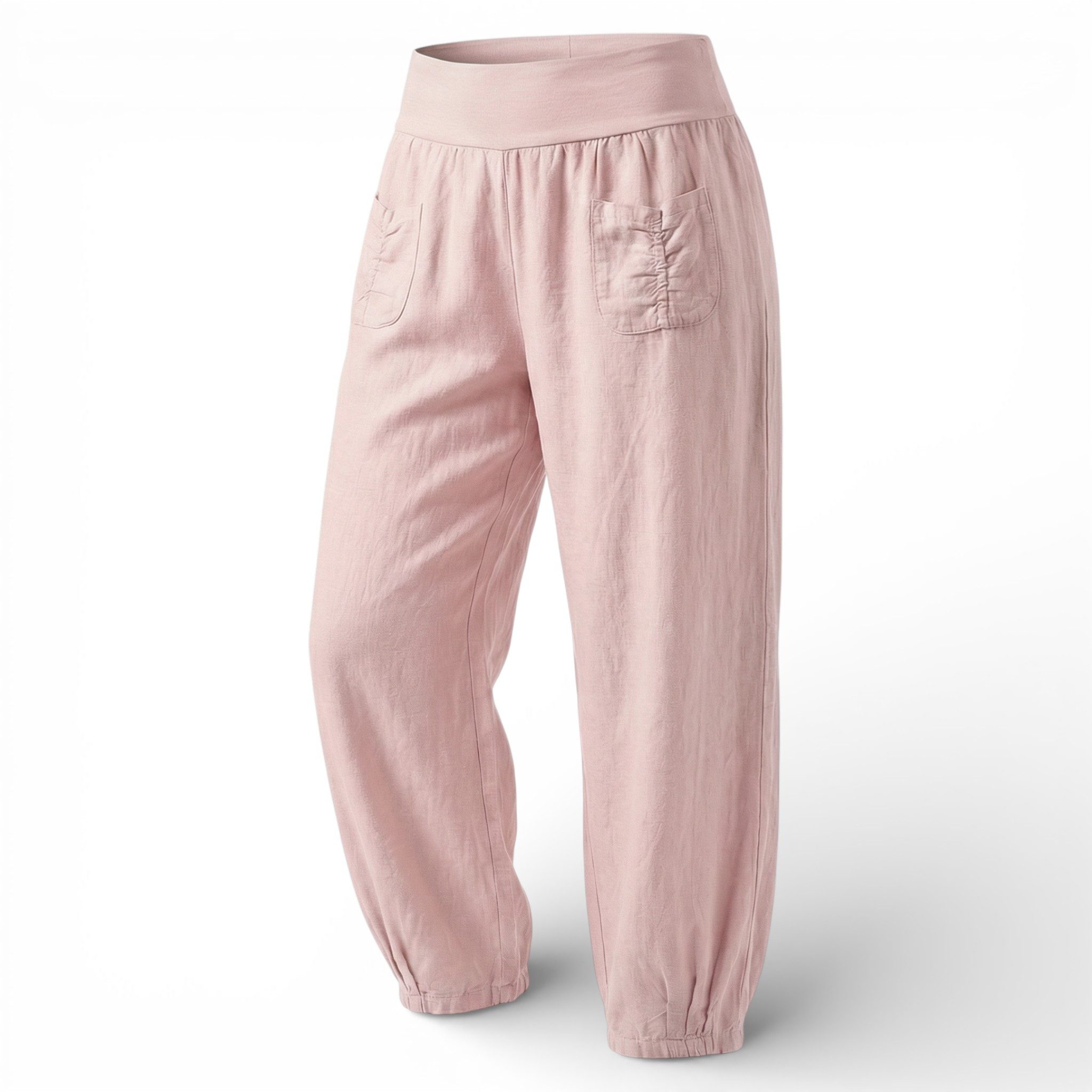 OriginalYou Leinenhose Sommerliche Leinen Pumphose luftig leichte Schlupfhose luftig & leichtes Leinengewebe, elastischer Bund, in Unifarbe