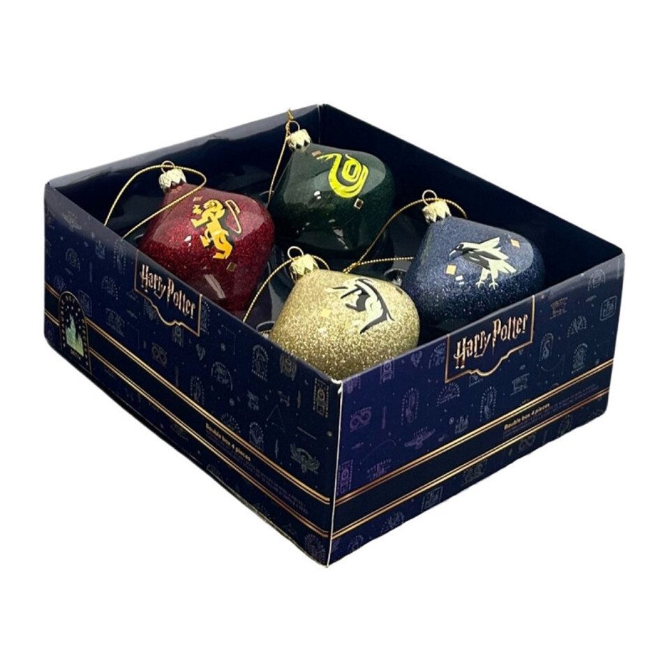 Disney Weihnachtsbaumkugel Disney Weihnachtskugeln Harry Potter Christbaumschmuck (4 St), Weihnachten Glitzer