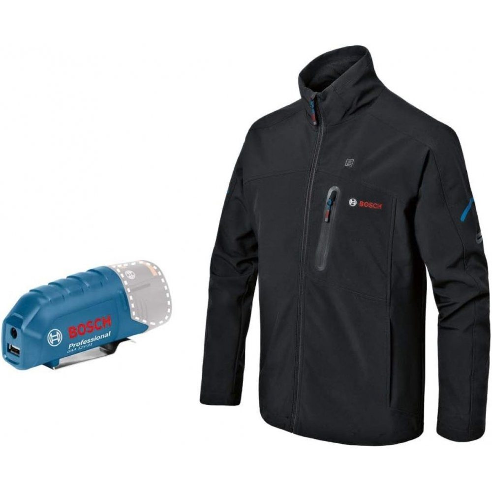 BOSCH Arbeitsjacke Bosch GHJ 12+18V XA Größe S - Beheizbare Jacke - schwarz
