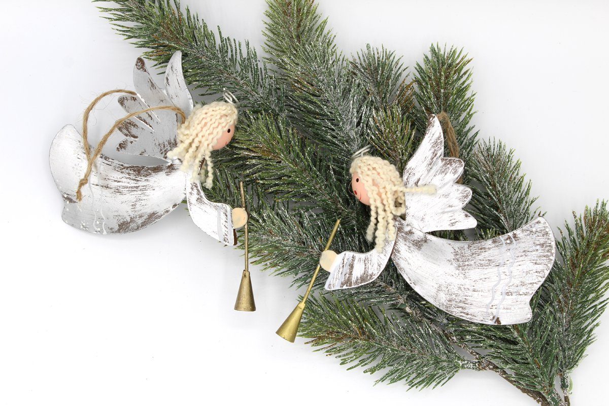 LB H&F Lilienburg Christbaumschmuck 2er SET Weihnachtsdeko Engel Christbaum günstig online kaufen