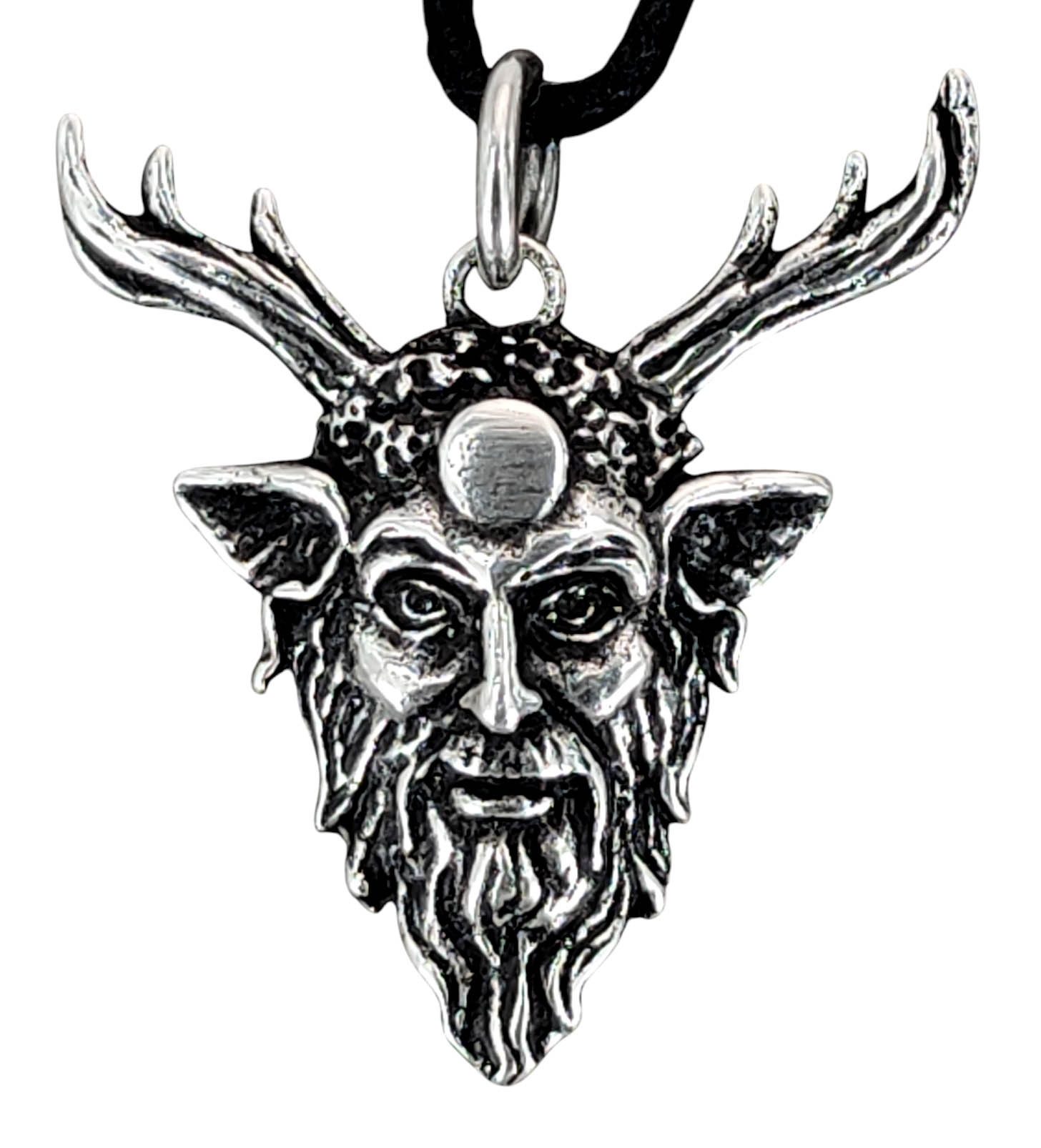 Kettenanhänger Cernunnos der gehörnte Gott der Natur Fruchtbar 925 Sterling Silber