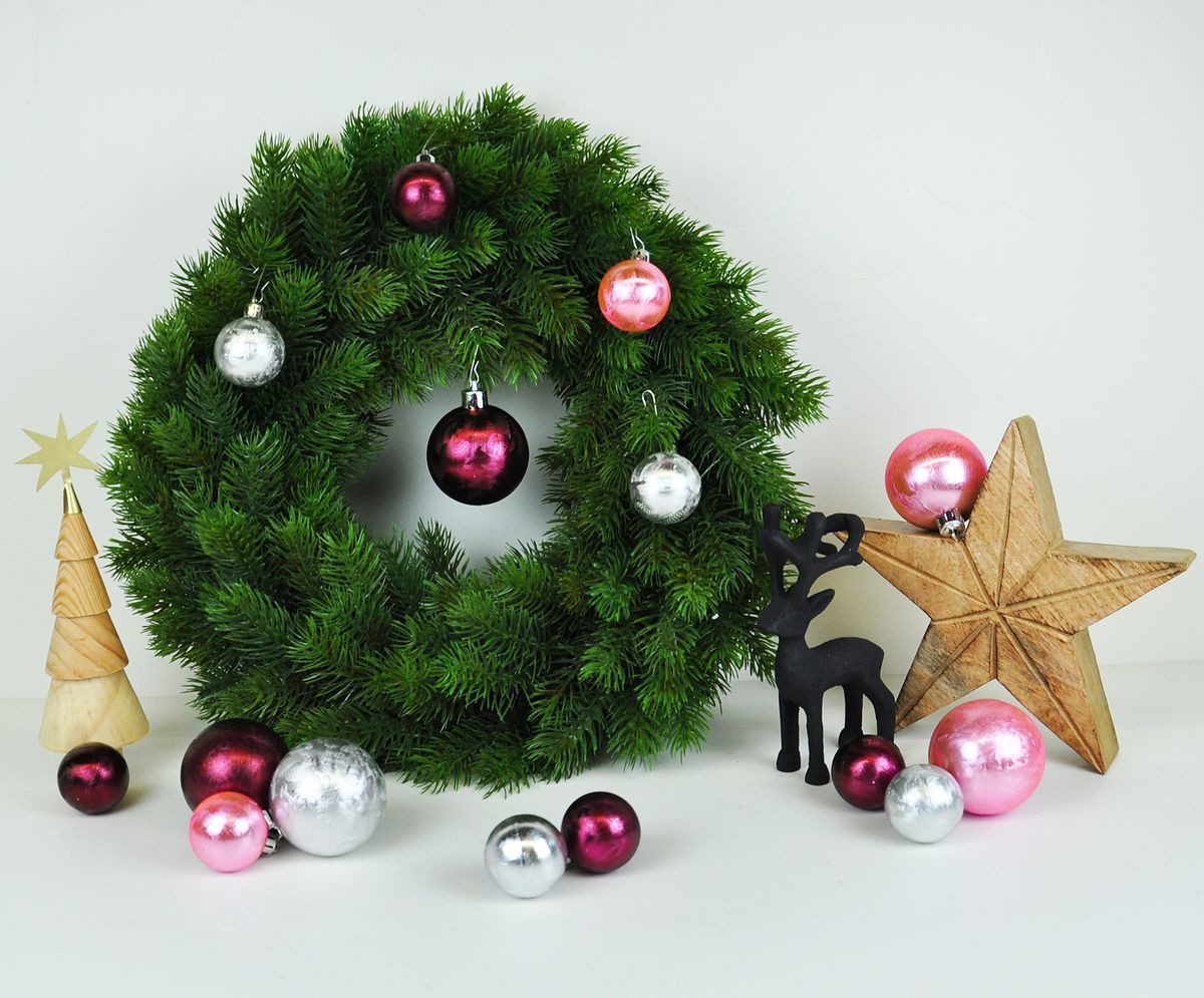 JACK Christbaumschmuck JACK by Inge 50x Kunststoff Kugeln Eislack Rosa Bord günstig online kaufen