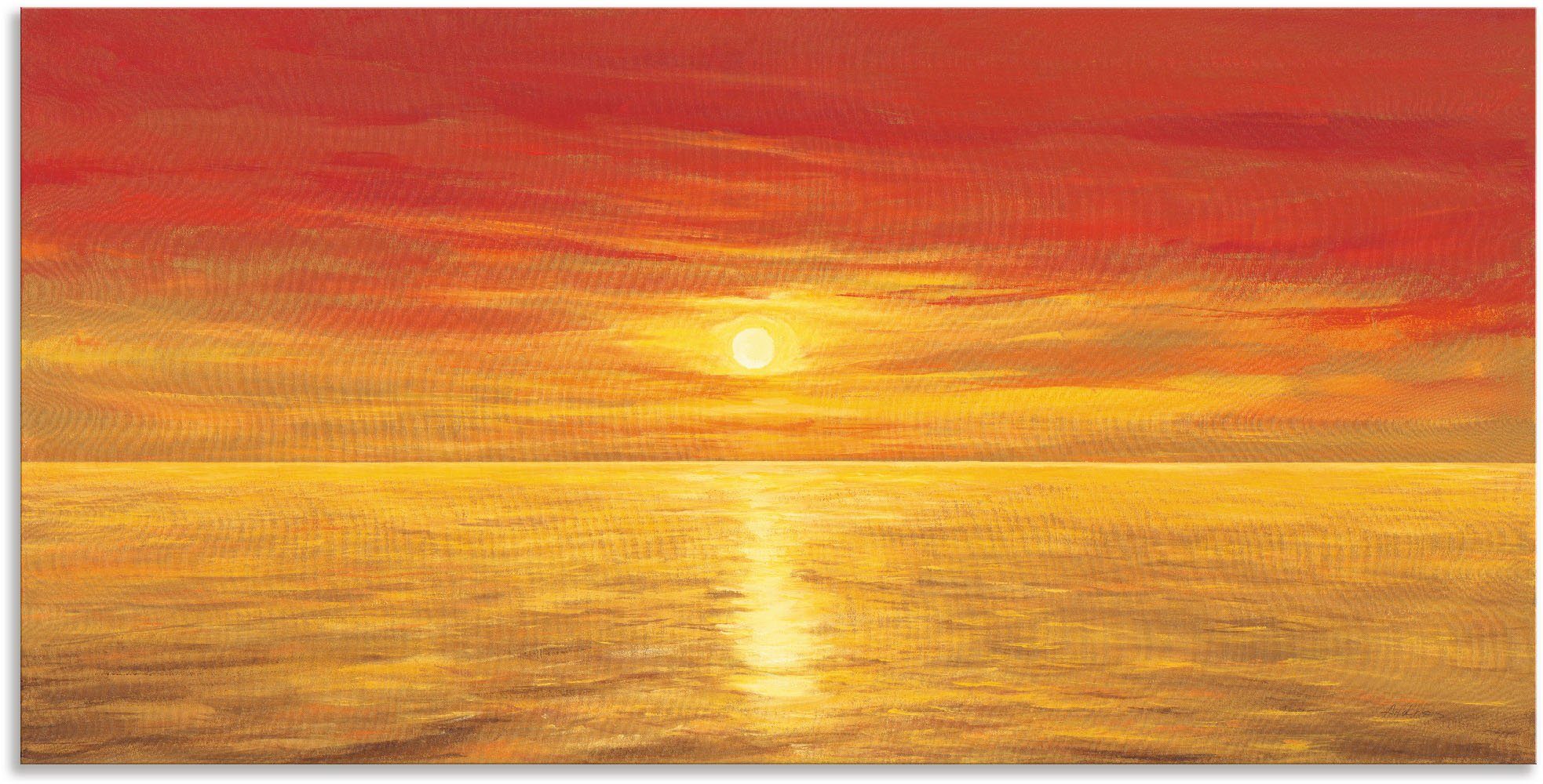Artland Wandbild »Oranges Meer«, Meer Bilder (1 Stück), in vielen Größen & Produktarten - Alubild / Outdoorbild für den Außenbereich, Leinwandbild, Poster, Wandaufkleber / Wandtattoo auch für Badezimmer geeignet-Otto