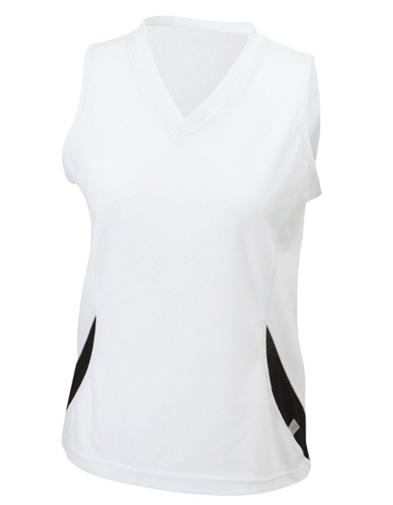 James & Nicholson Laufshirt Ladies' Running Tank Top Shirt FaS50315 White-Black